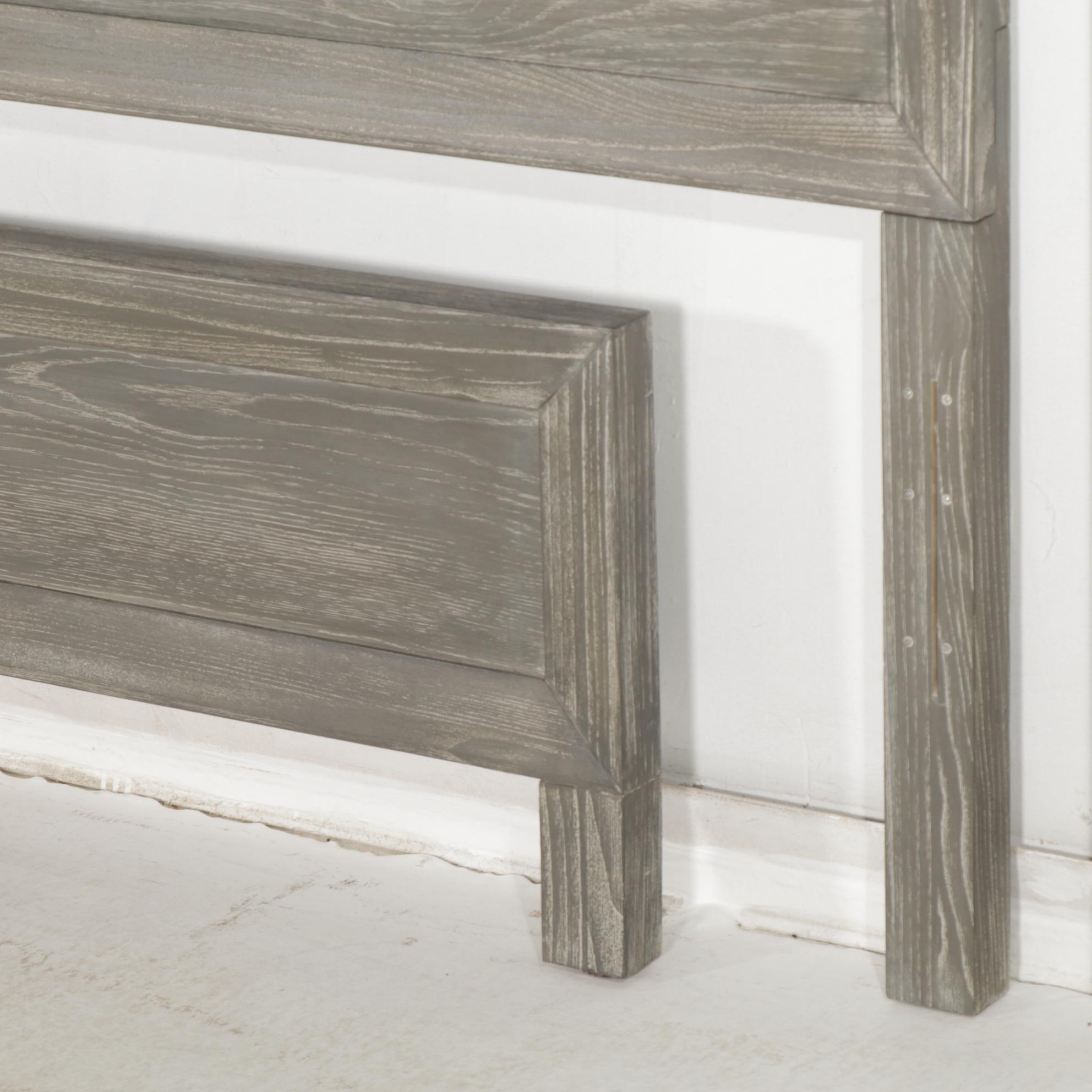 Pottery  Barn Teen "Rowan" Charcoal Weathered Wood Full Size Bed Frame, 2017