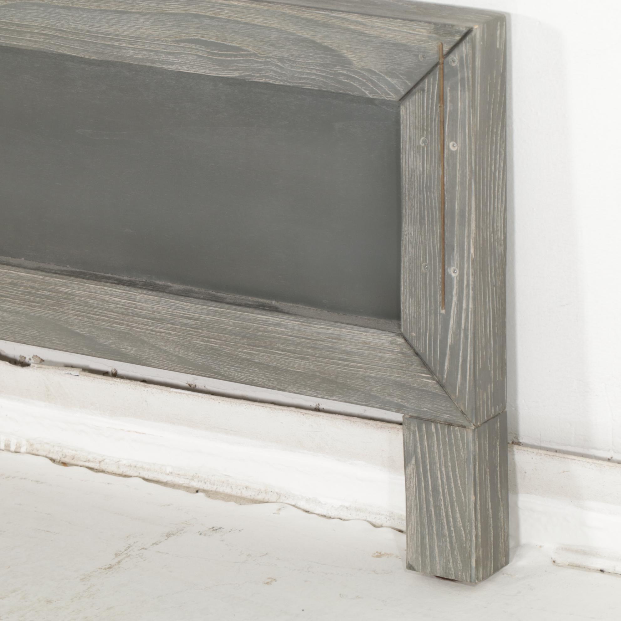 Pottery  Barn Teen "Rowan" Charcoal Weathered Wood Full Size Bed Frame, 2017