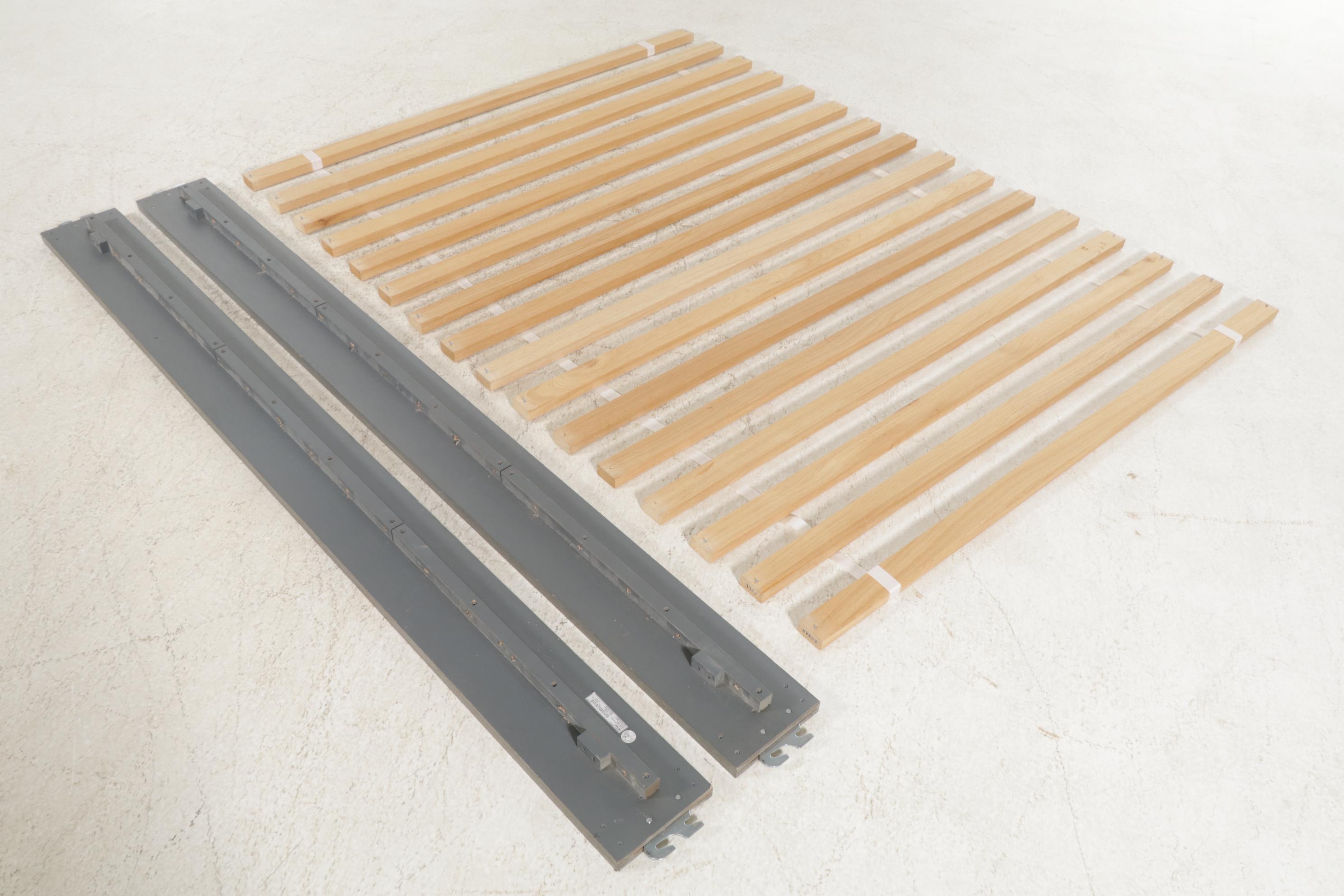 Pottery  Barn Teen "Rowan" Charcoal Weathered Wood Full Size Bed Frame, 2017