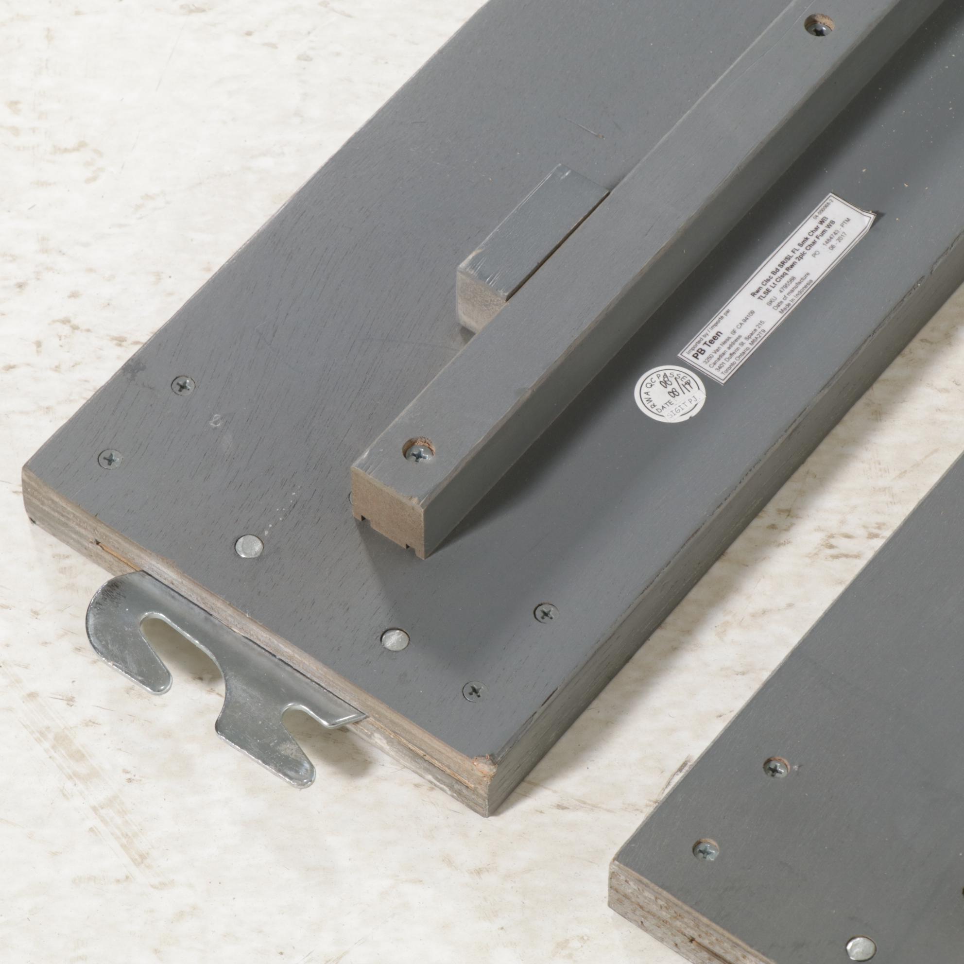 Pottery  Barn Teen "Rowan" Charcoal Weathered Wood Full Size Bed Frame, 2017