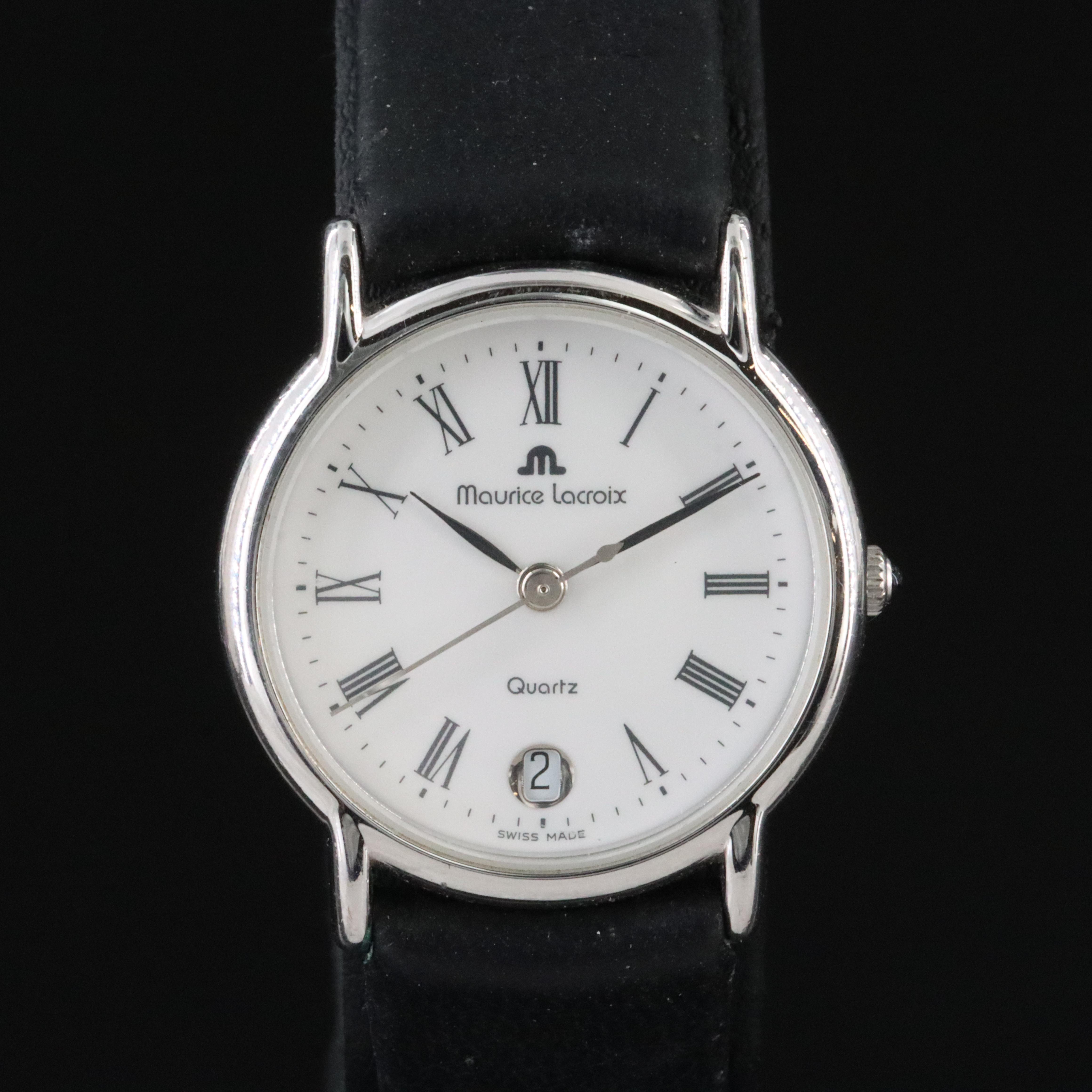 Maurice Lacroix Roman Numeral White Dial 26mm Steel Quartz Watch 82126