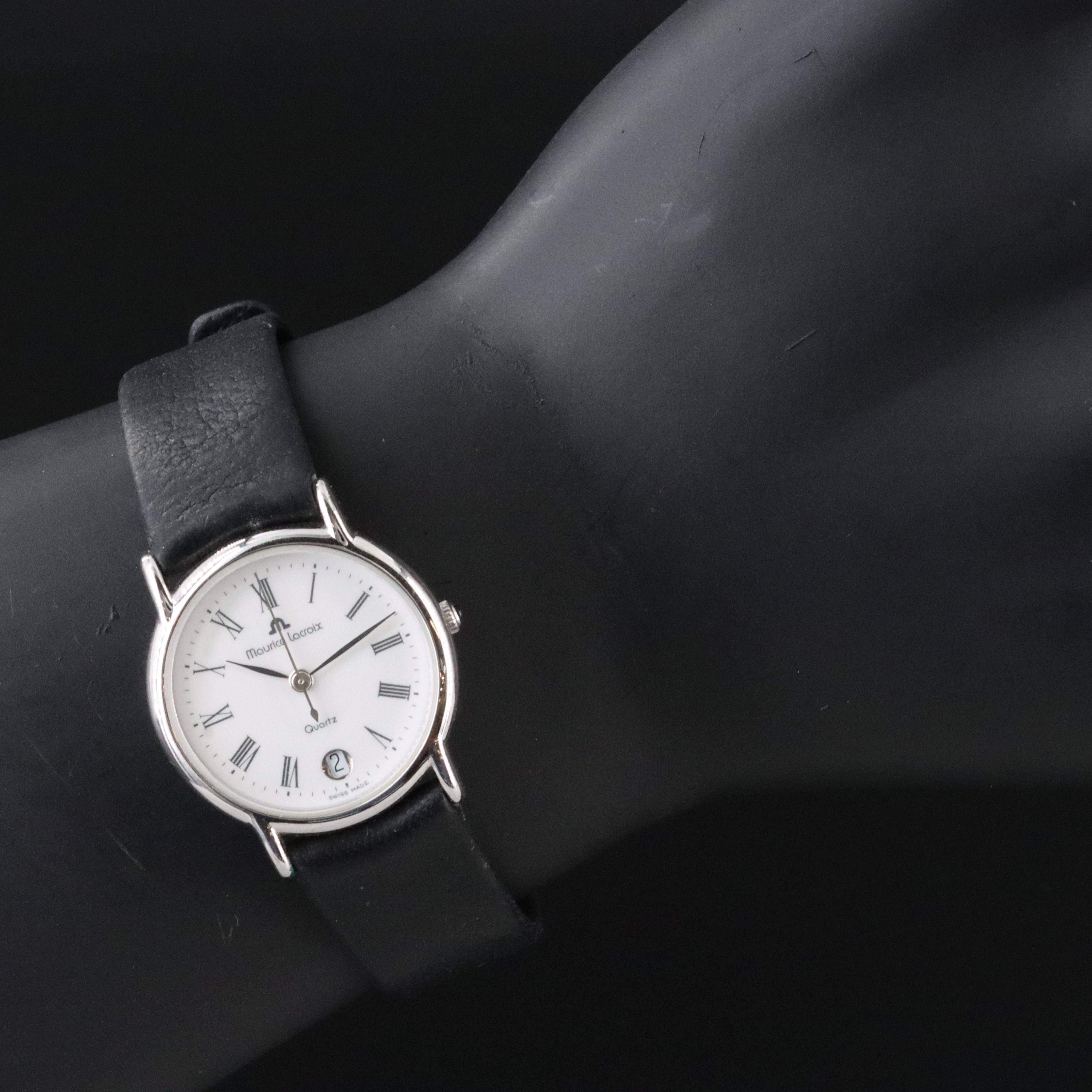 Maurice Lacroix Roman Numeral White Dial 26mm Steel Quartz Watch 82126