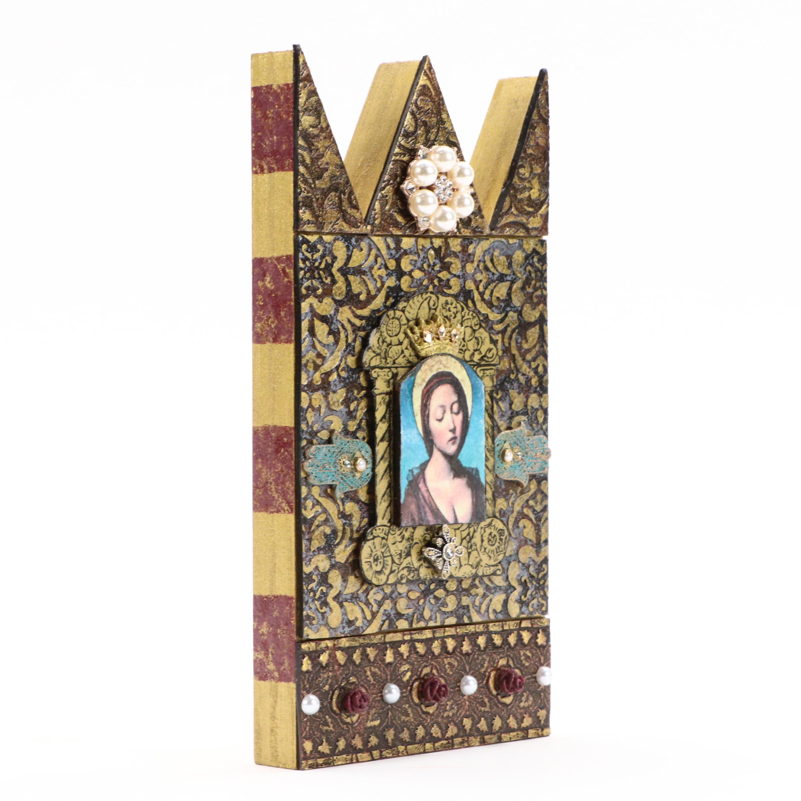 Deborah Kovacs-Sturdevant Mixed Media Composition "Hand of Mary"