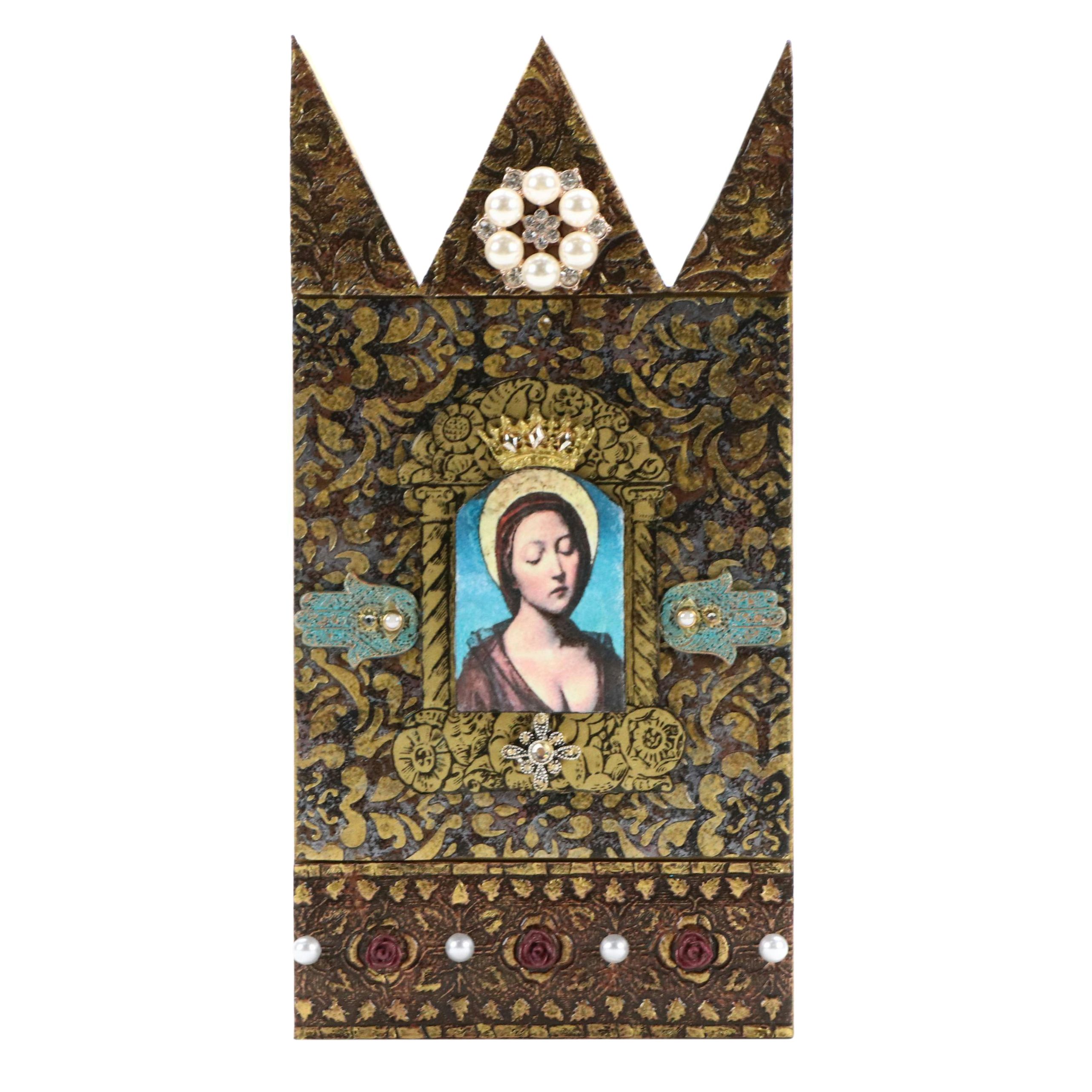 Deborah Kovacs-Sturdevant Mixed Media Composition "Hand of Mary"