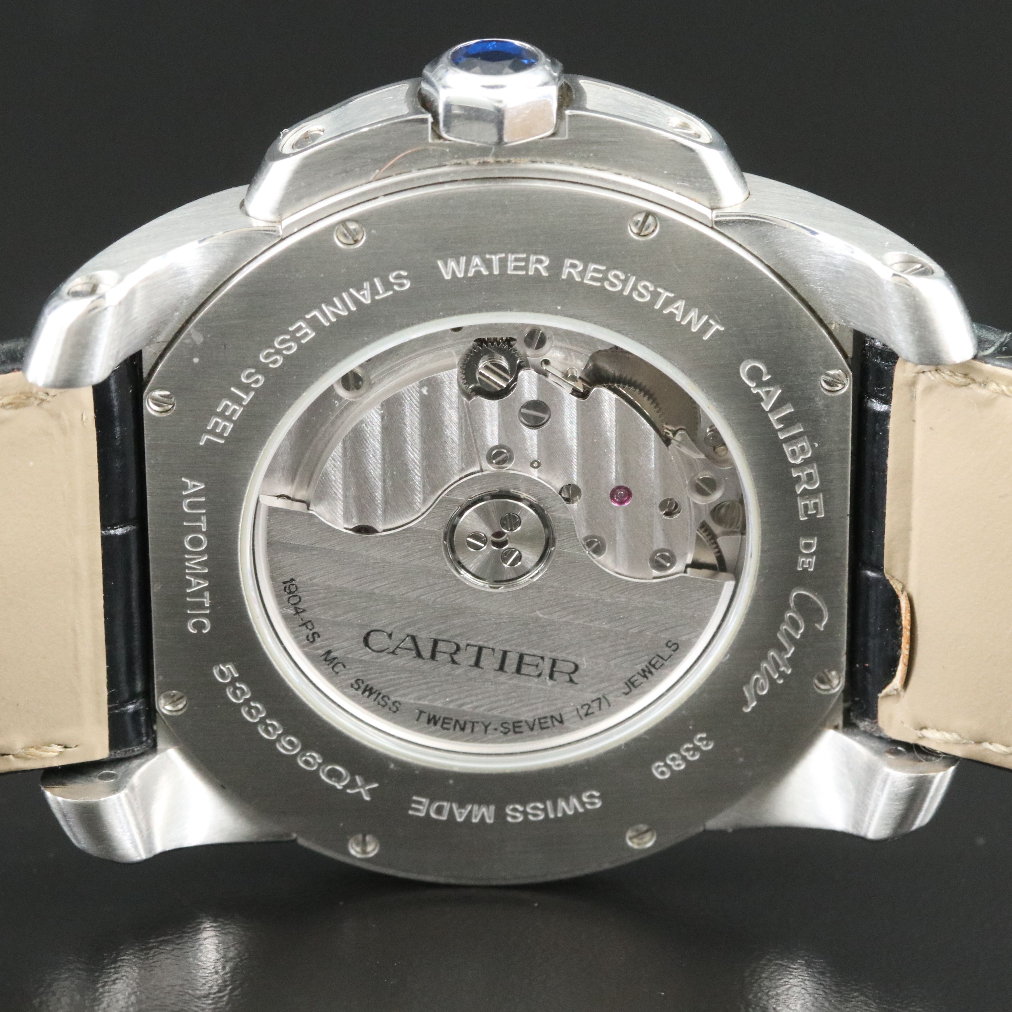Cartier Calibre de Cartier 3389 Silver Dial 18K & Steel 42mm Automatic Watch