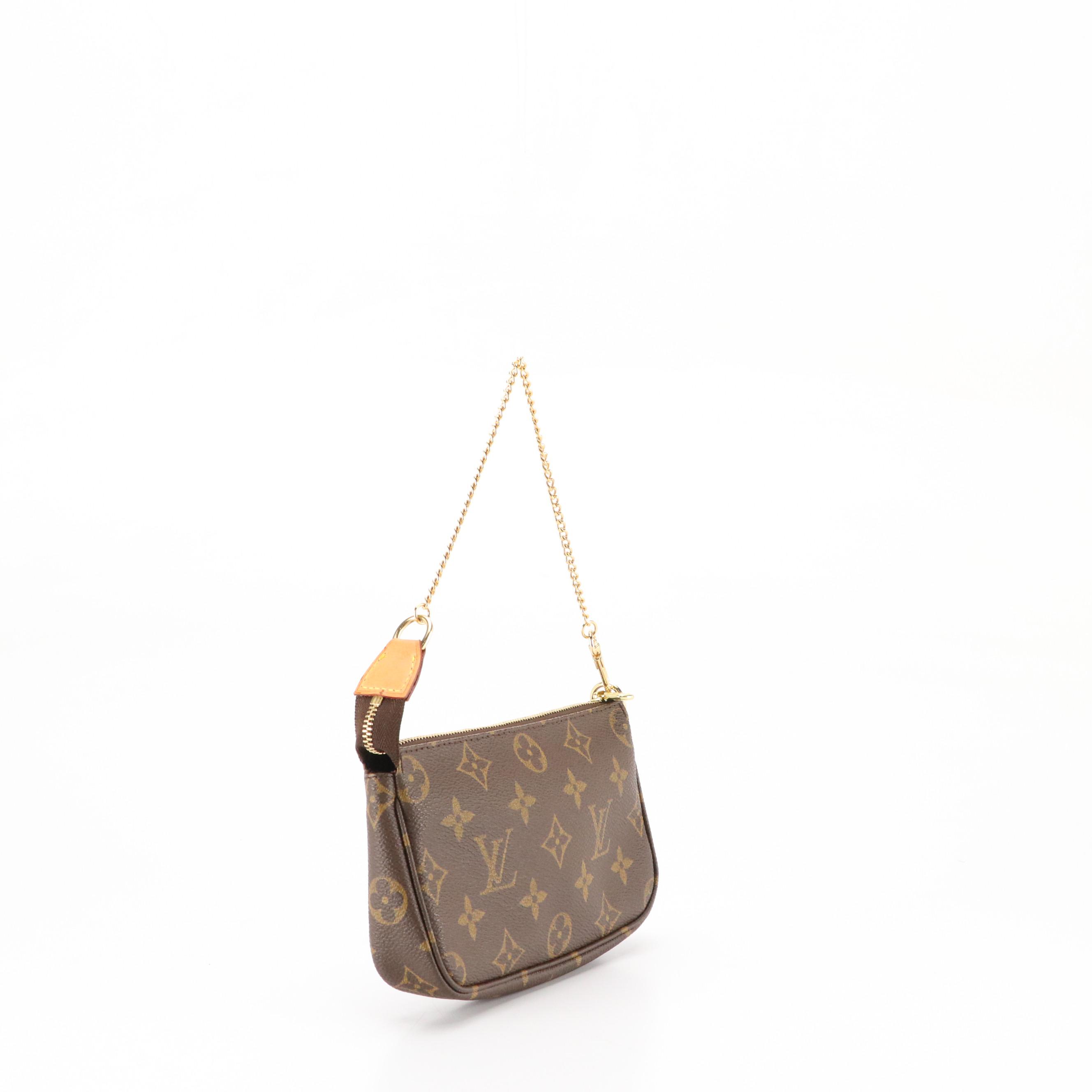 Louis Vuitton Mini Pochette Accessoires in Monogram Canvas with Chain Strap