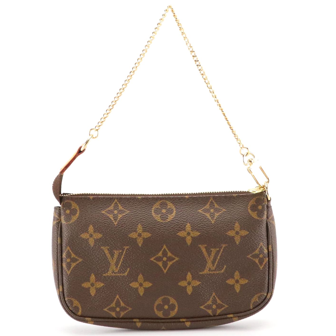 Louis Vuitton Mini Pochette Accessoires in Monogram Canvas with Chain Strap