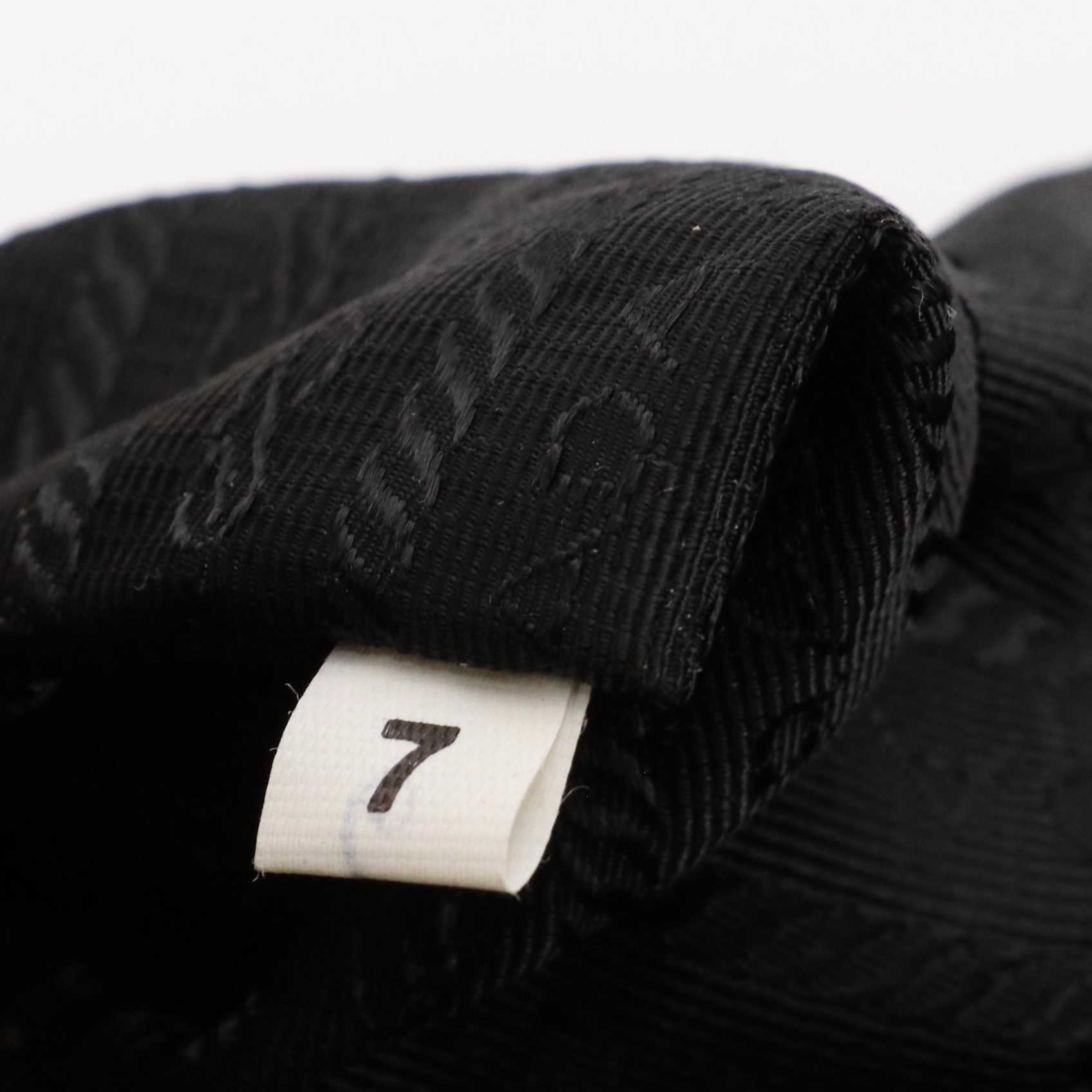 Prada Black Canapa Logo Gathered Tessuto Nylon and Leather Two-Way Bag