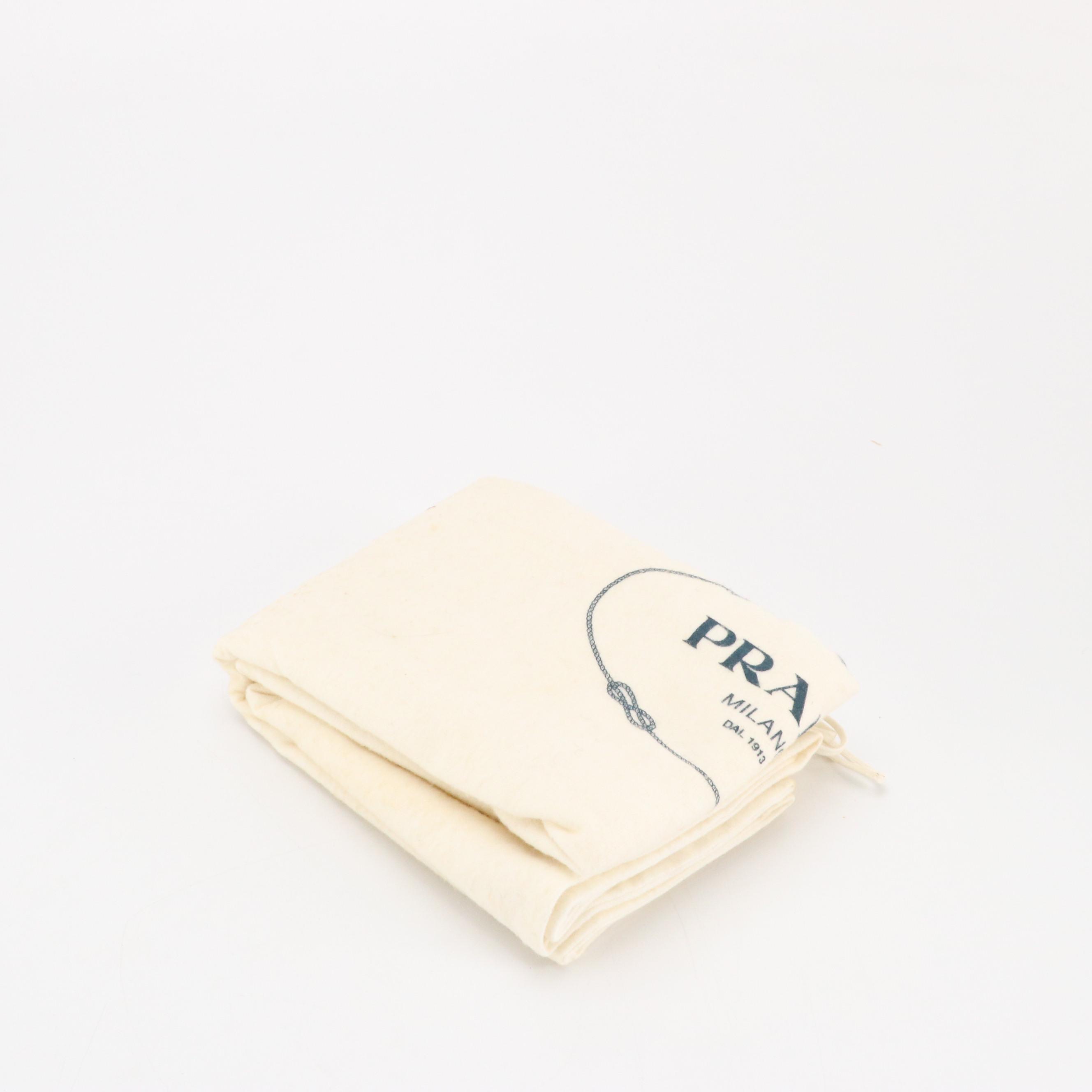 Prada Black Canapa Logo Gathered Tessuto Nylon and Leather Two-Way Bag