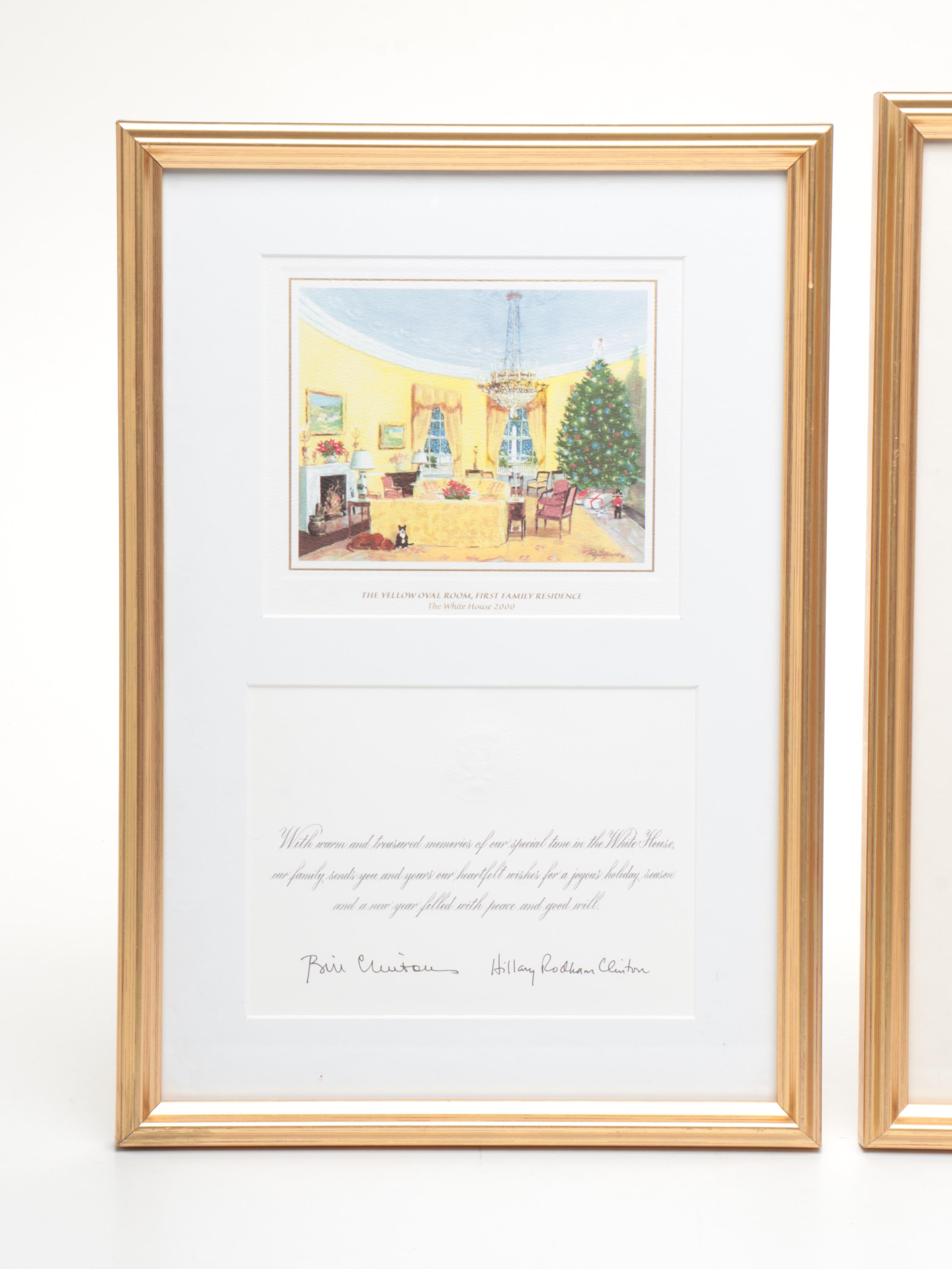 Clinton Administration White House "The Yellow Oval Room" and Other Framed Print