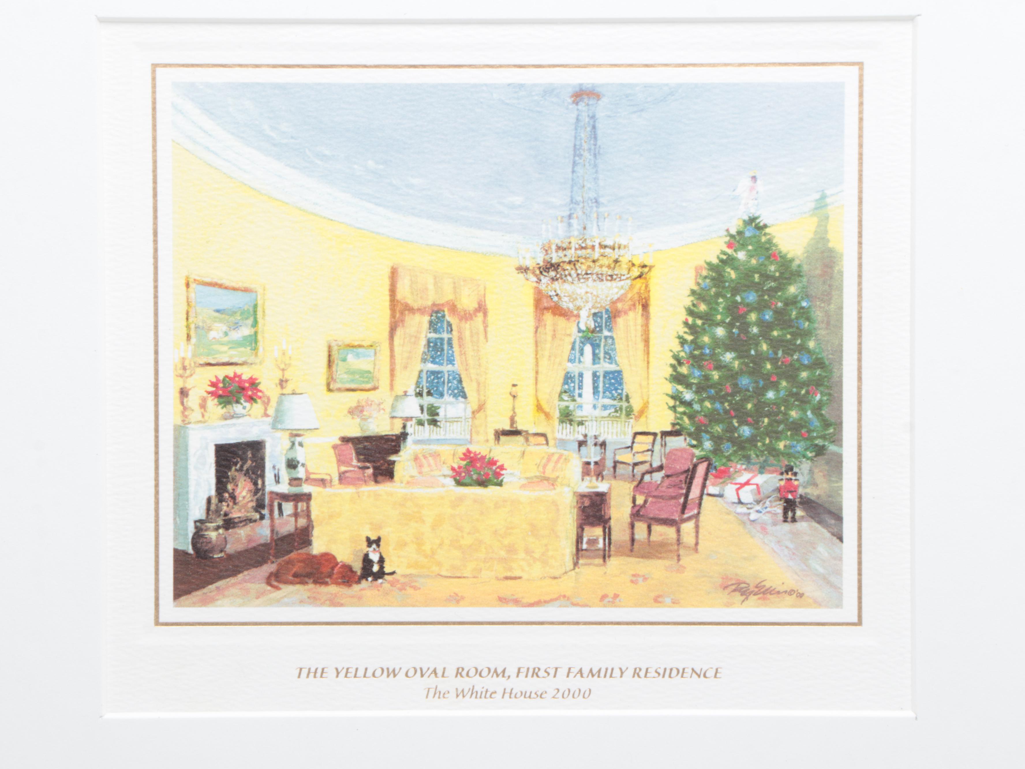 Clinton Administration White House "The Yellow Oval Room" and Other Framed Print