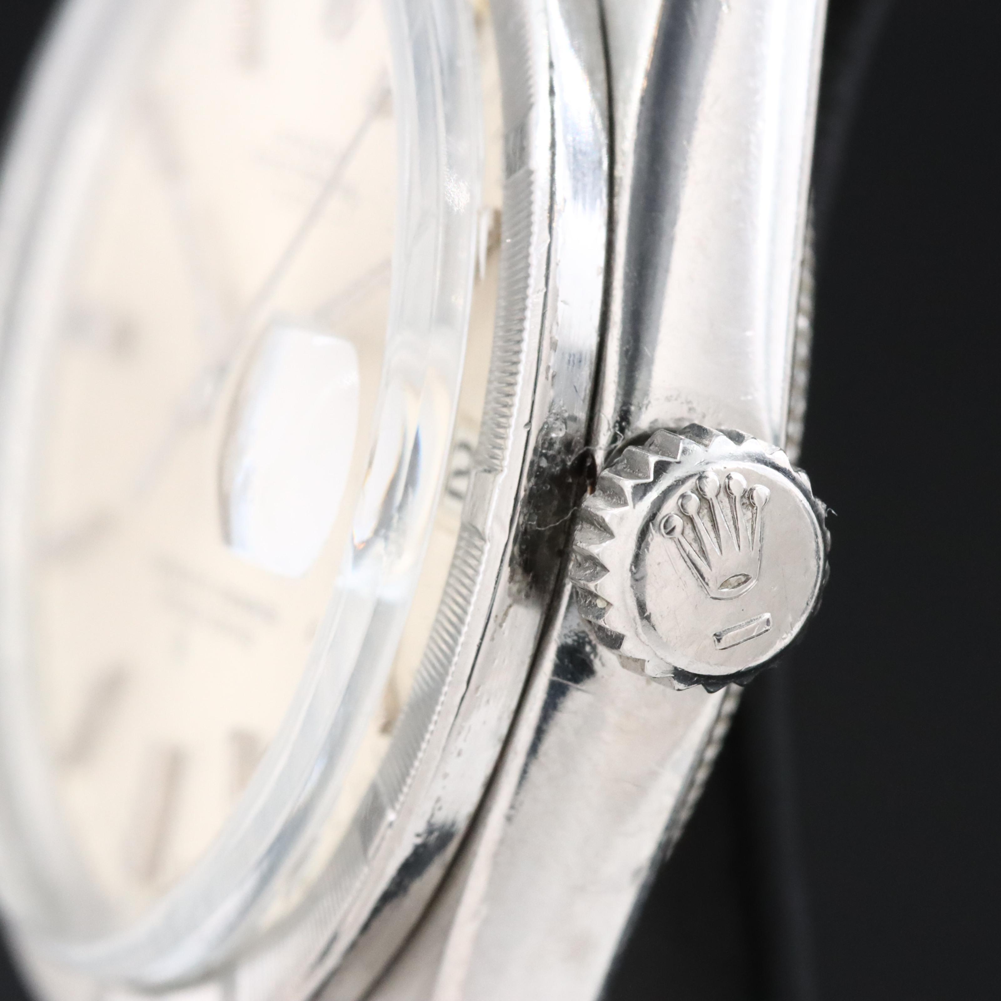 1977 Rolex Engine Turned Bezel Date Model 1501 Watch