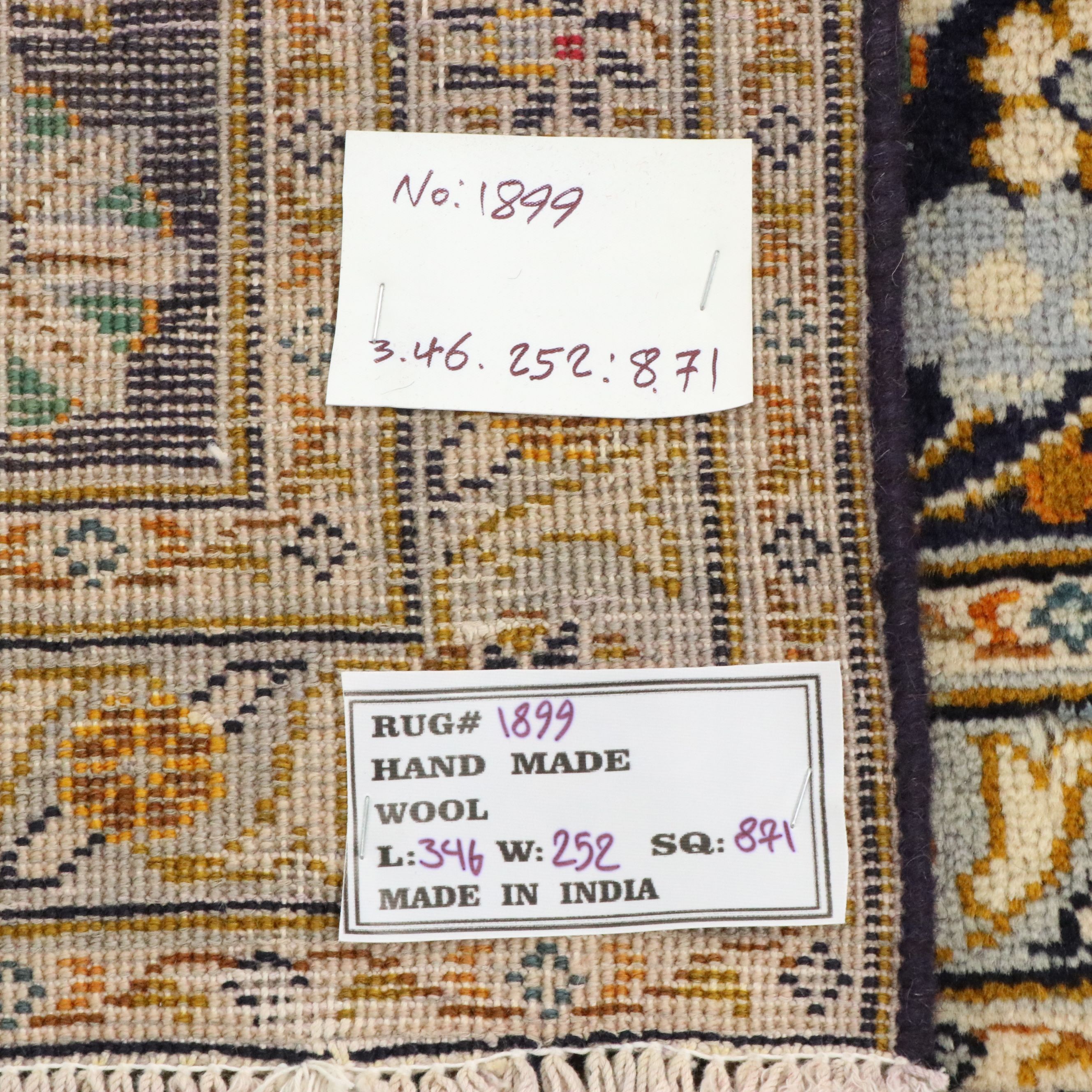 8'4 x 11'5 Hand-Knotted Indo-Persian Isfahan Area Rug