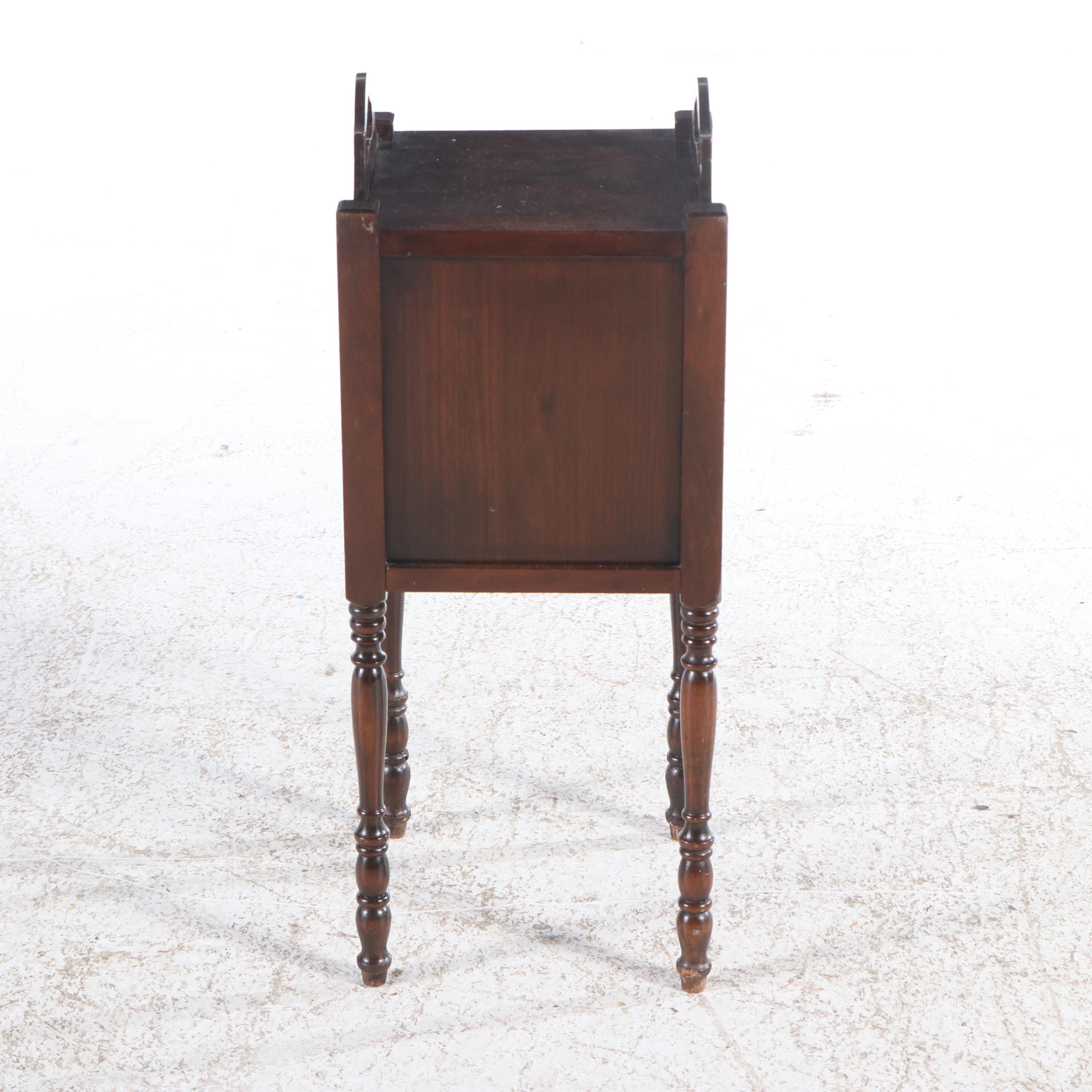 Victorian Walnut Bedside Cabinet, Late 19th/Early 20th Century