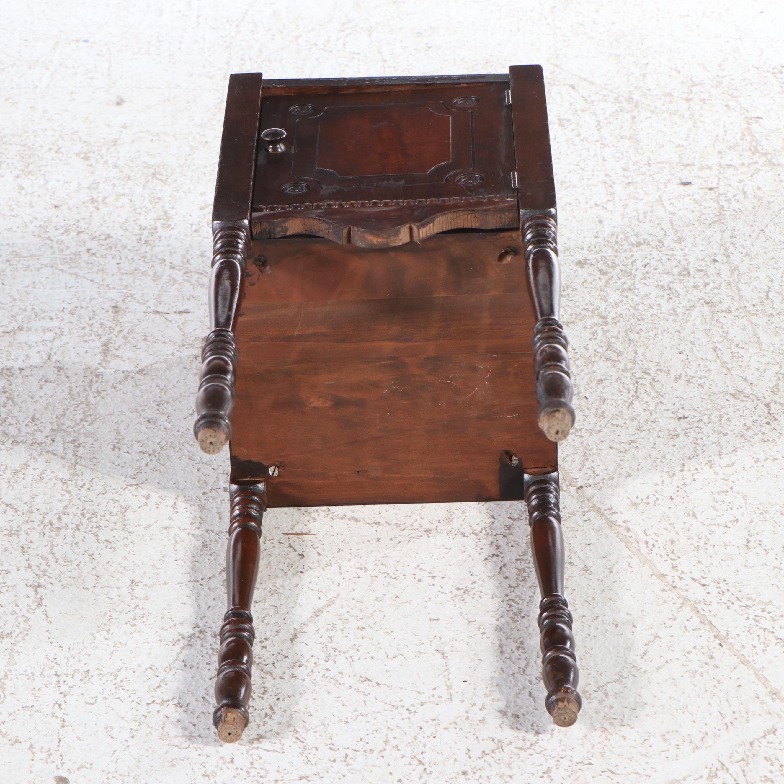 Victorian Walnut Bedside Cabinet, Late 19th/Early 20th Century