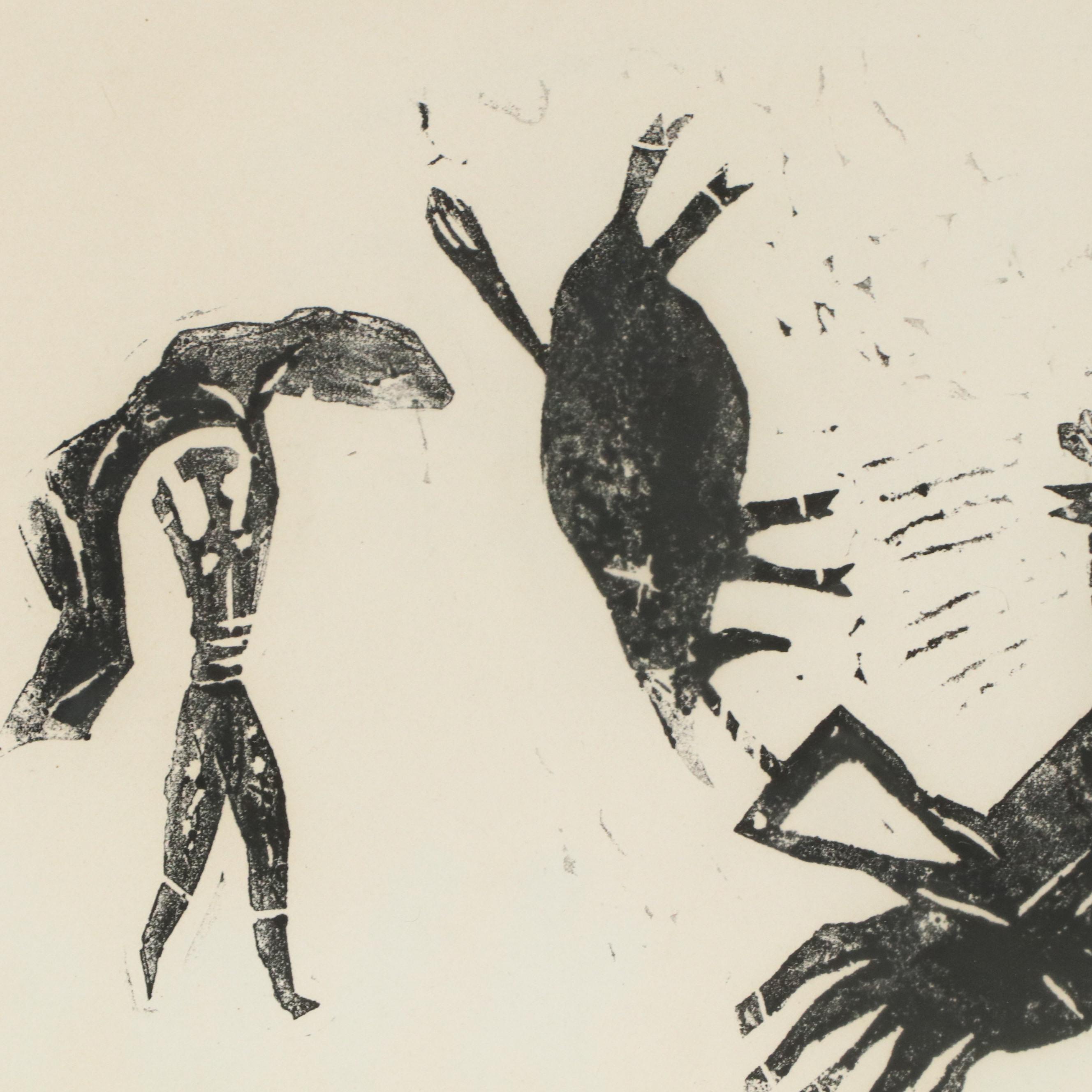 Pablo Picasso Lithograph of Bullfight Scenes, 1945