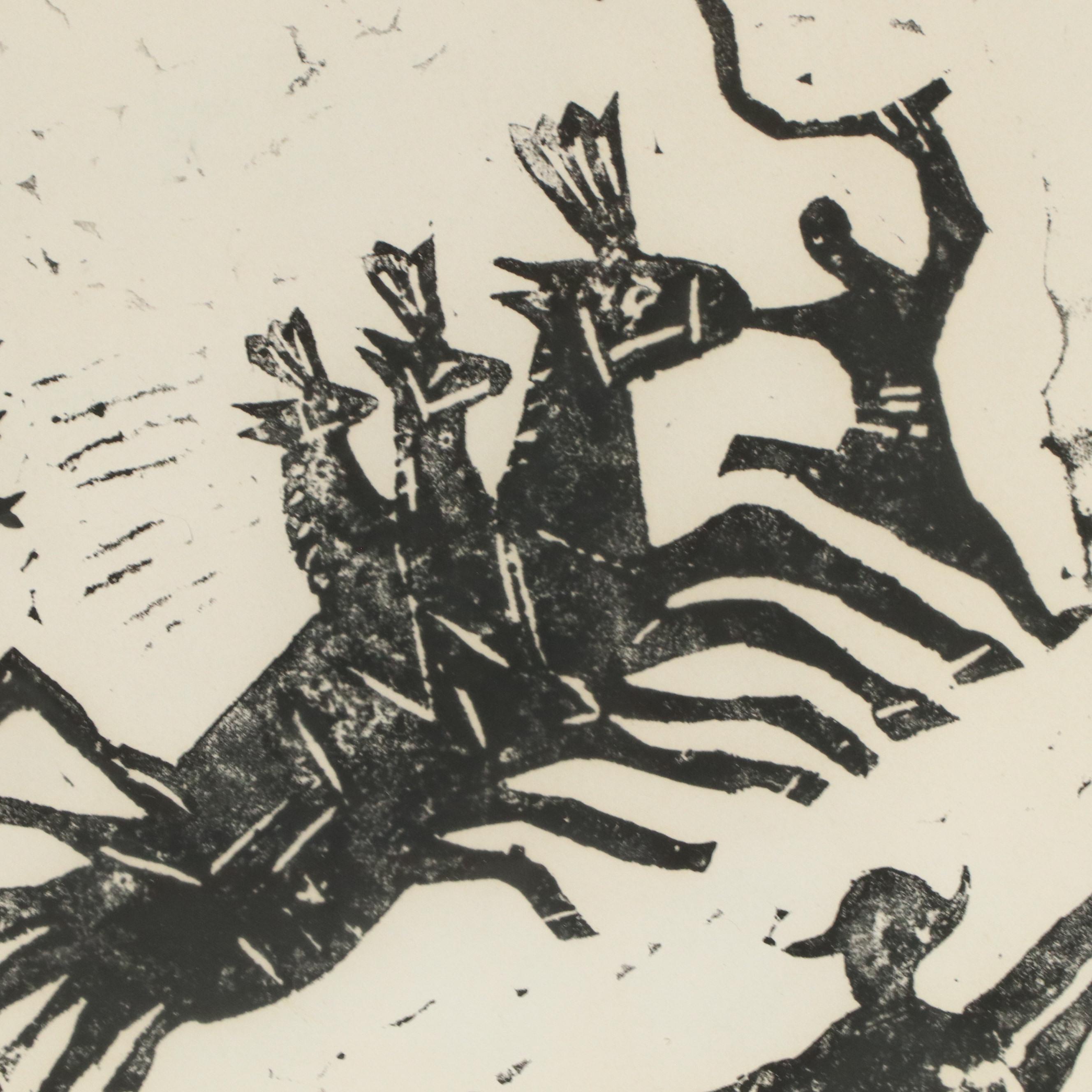 Pablo Picasso Lithograph of Bullfight Scenes, 1945