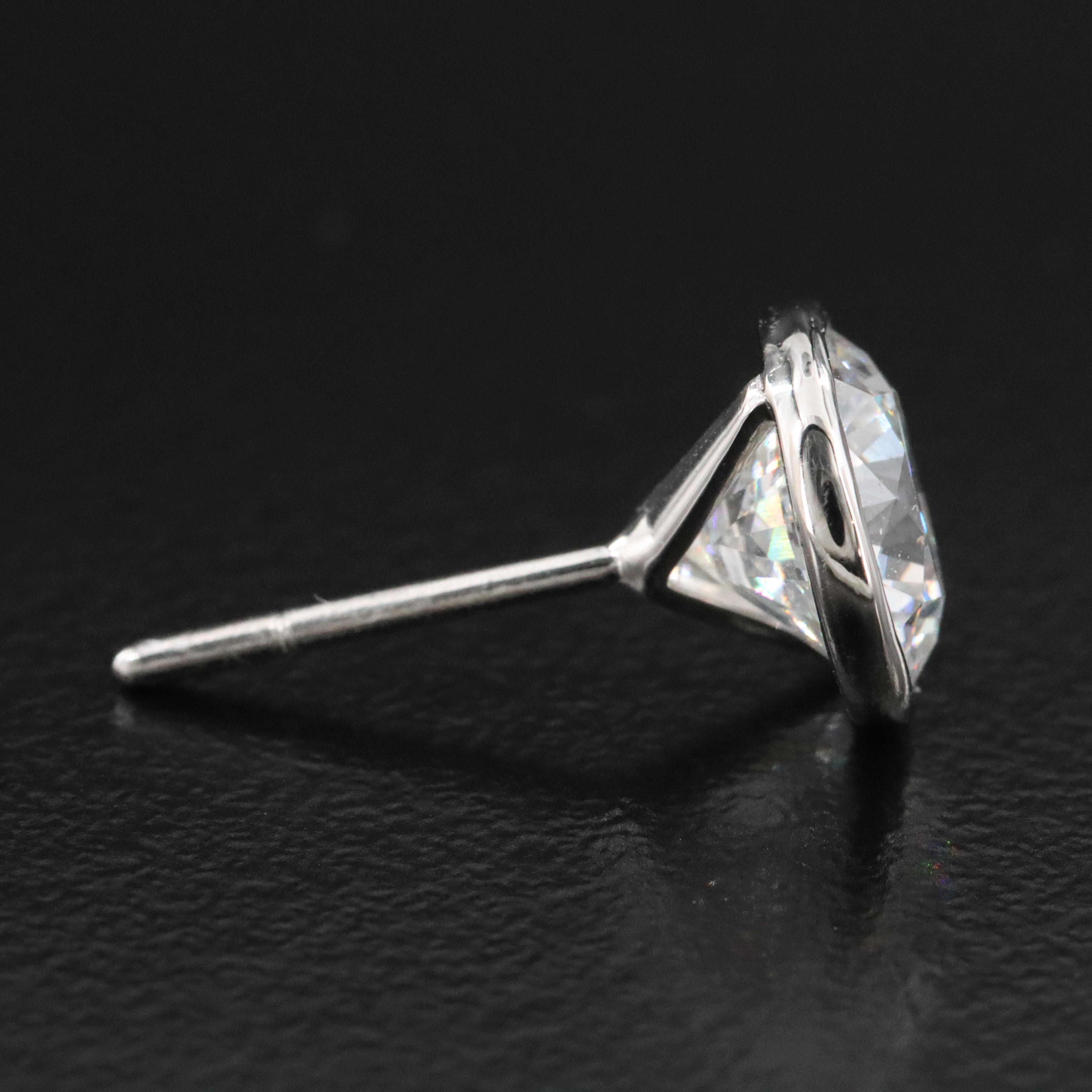 Platinum 4.01 CT Lab Grown Diamond Stud Earrings with IGI Reports