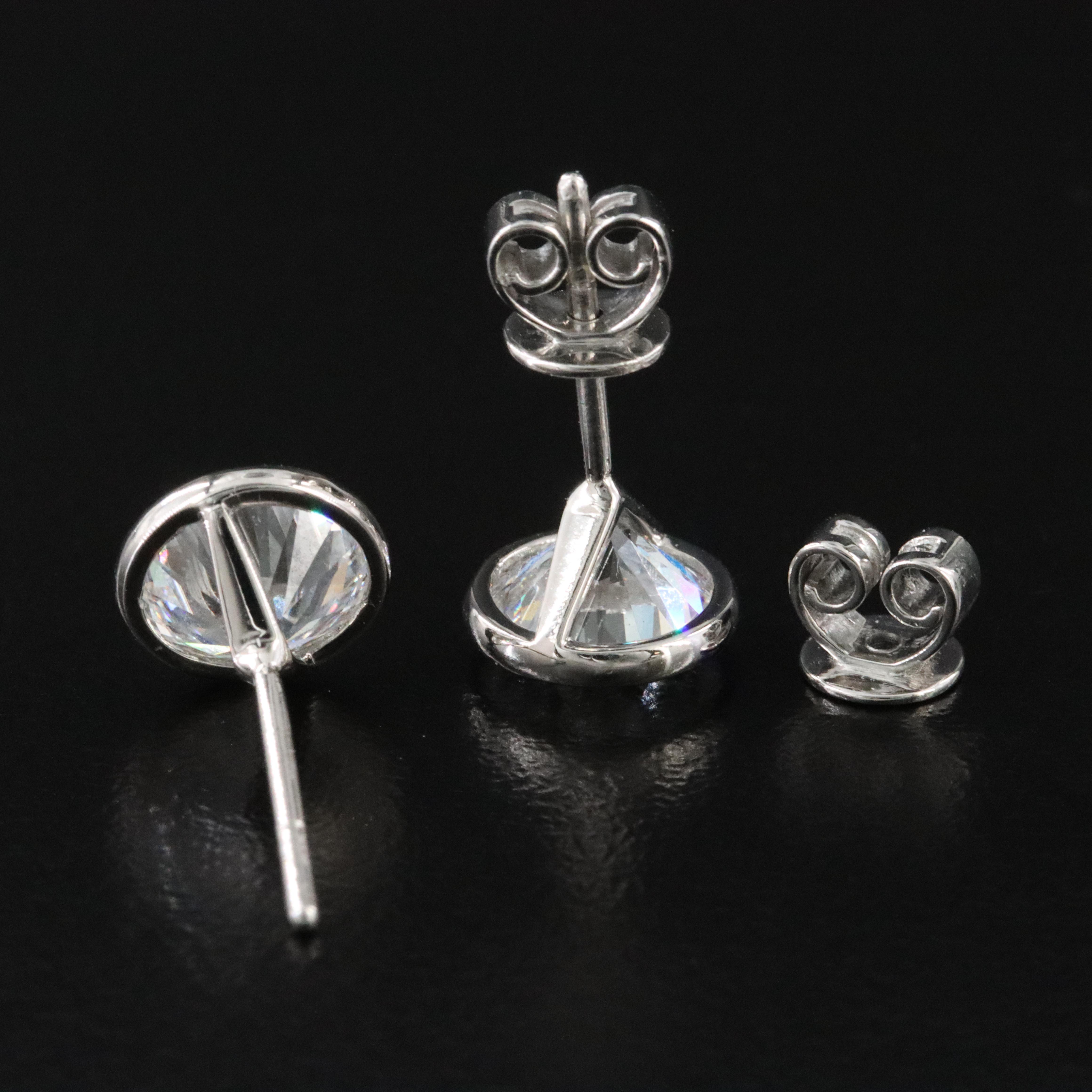 Platinum 4.01 CT Lab Grown Diamond Stud Earrings with IGI Reports