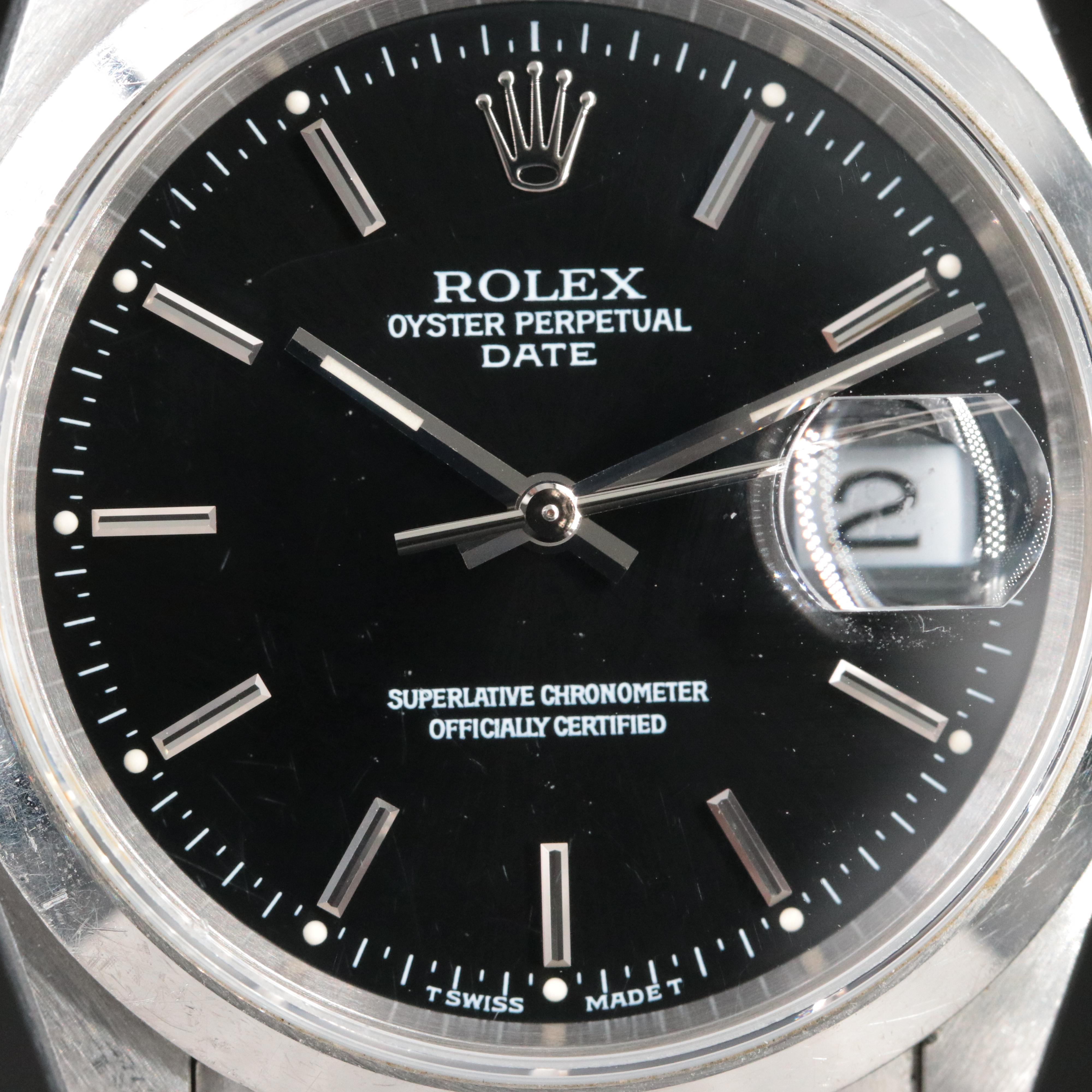 1996 Rolex 15200 Black Dial Oyster Perpetual Date Watch