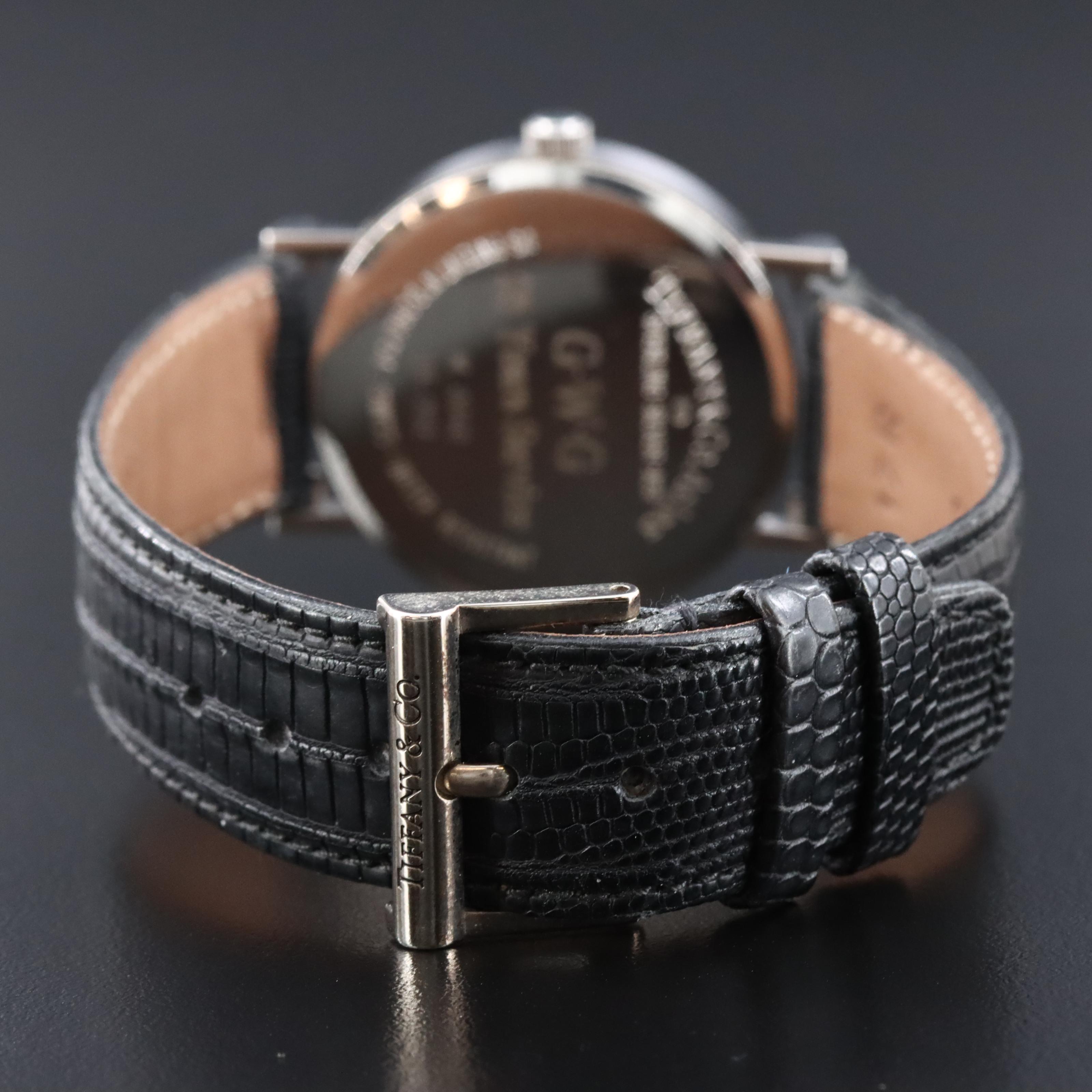 Tiffany & Co Atlas Sterling Silver 25 Year Service Award 31mm Quartz Watch M0640