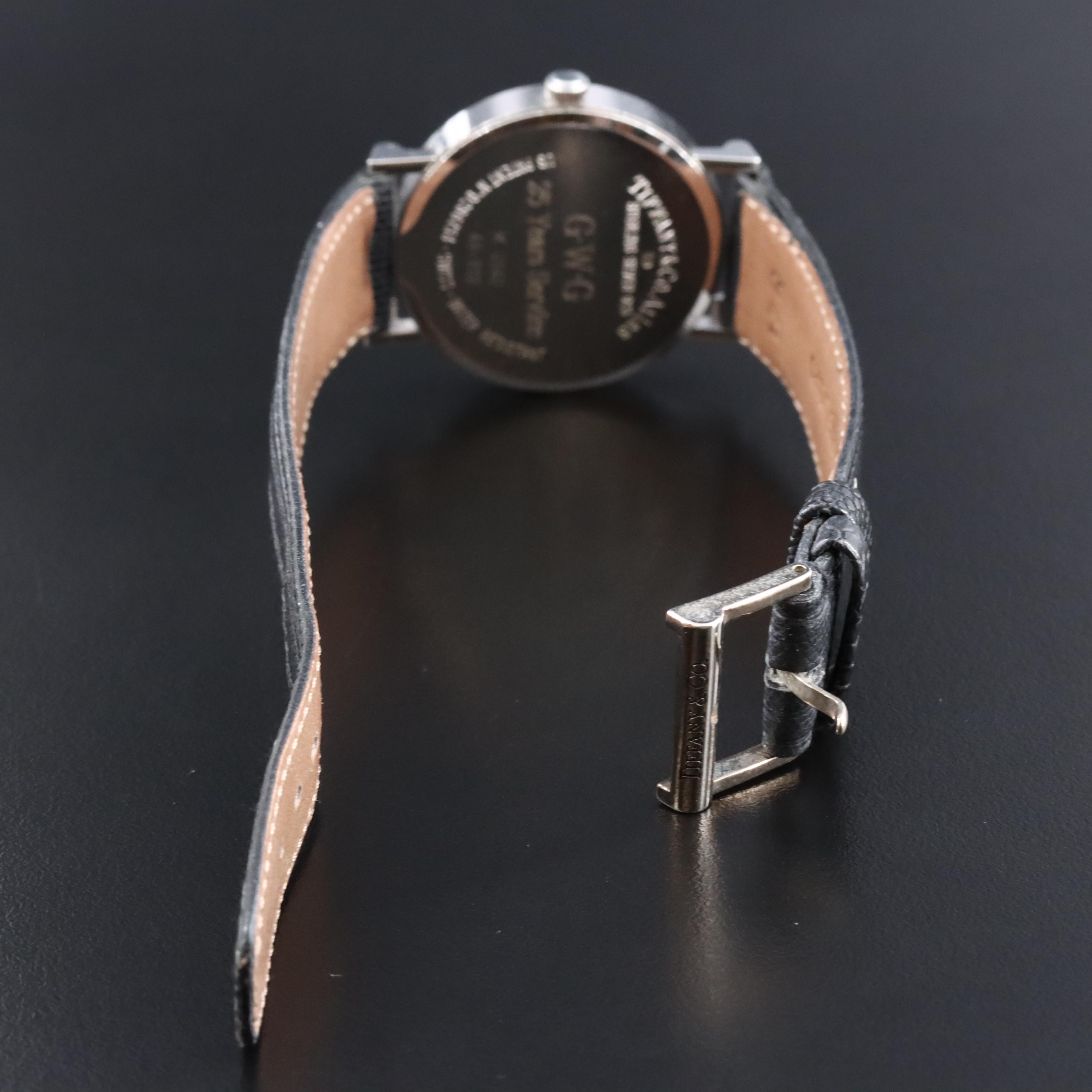 Tiffany & Co Atlas Sterling Silver 25 Year Service Award 31mm Quartz Watch M0640