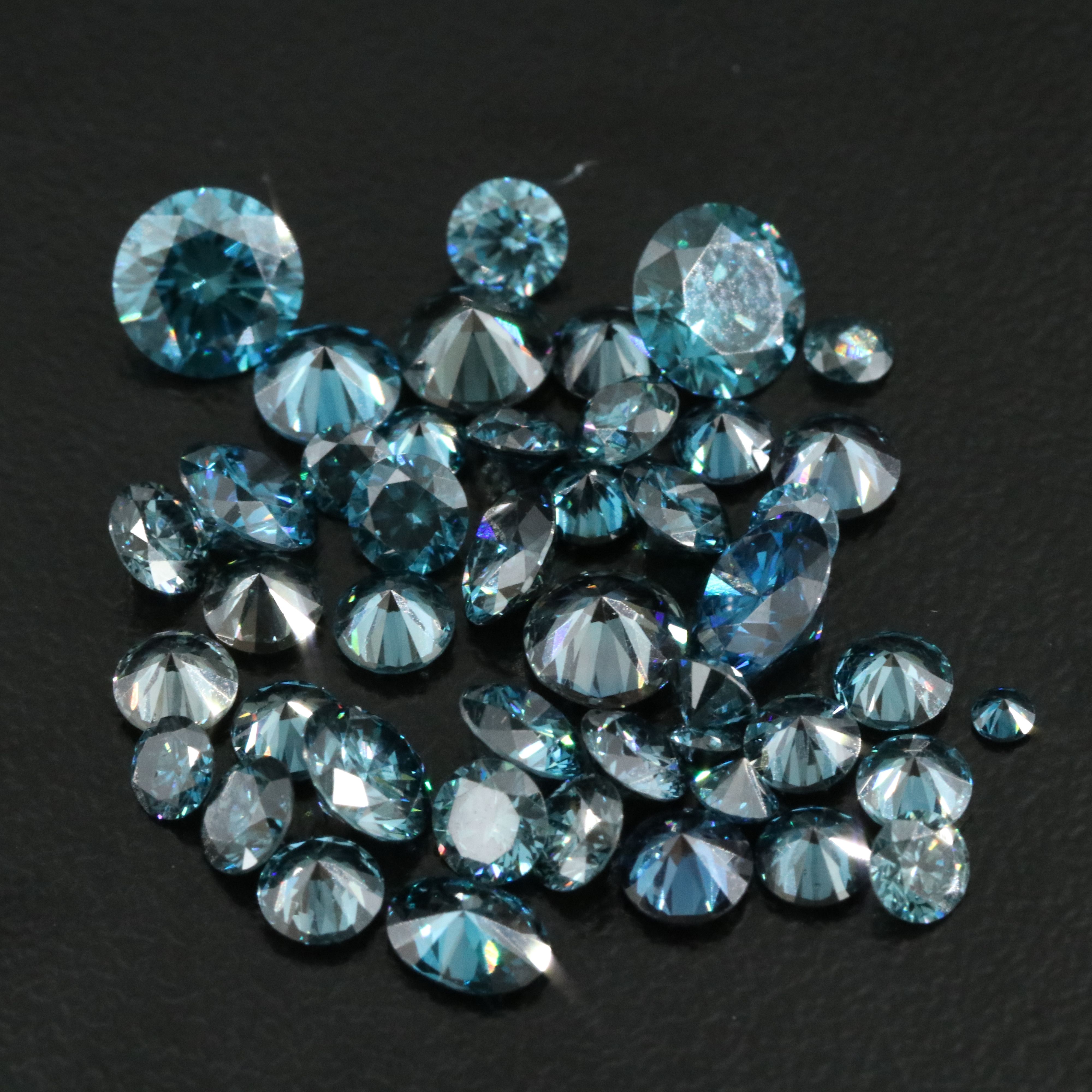 Loose 7.23 CTW Fancy Blue Lab Grown Diamond Lot