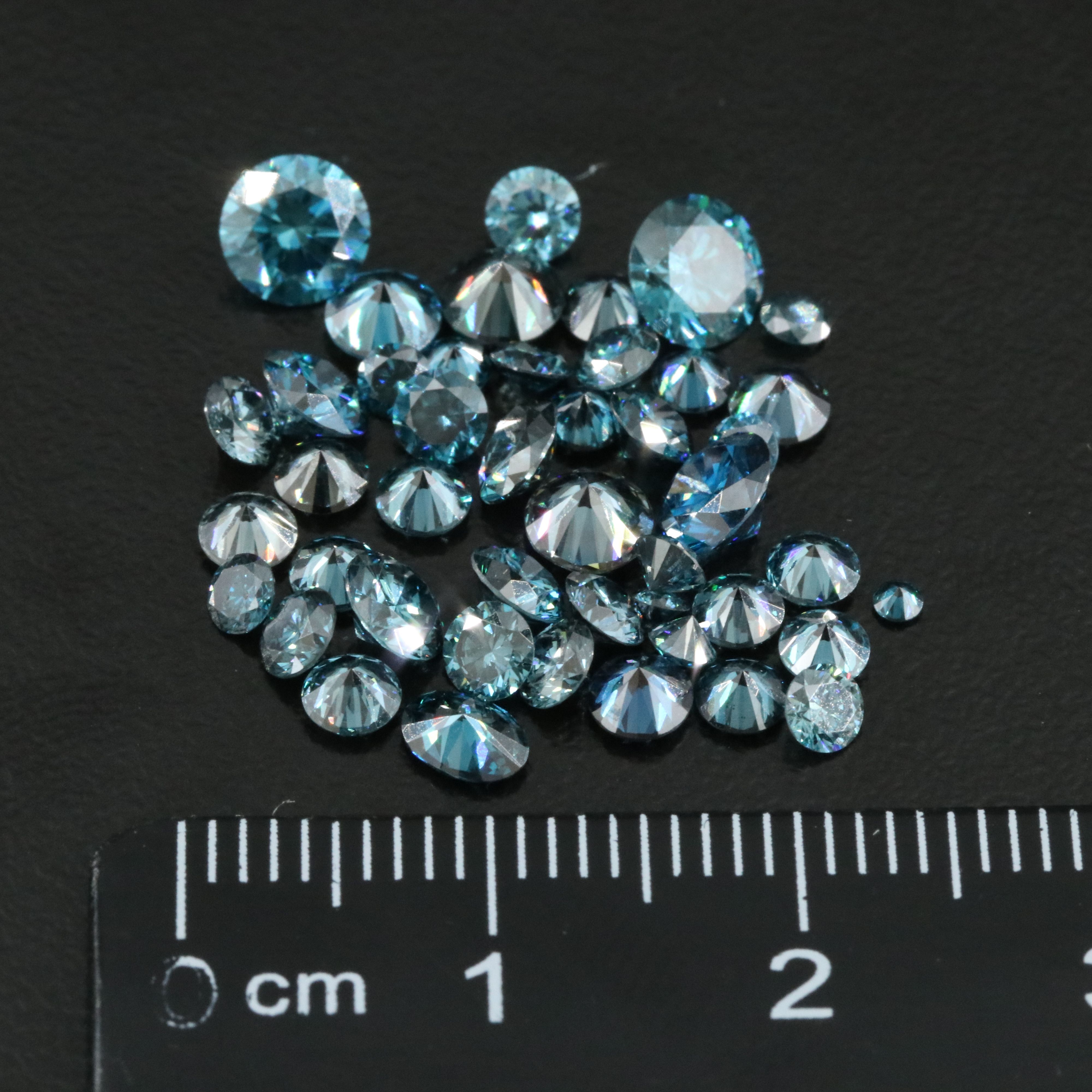 Loose 7.23 CTW Fancy Blue Lab Grown Diamond Lot