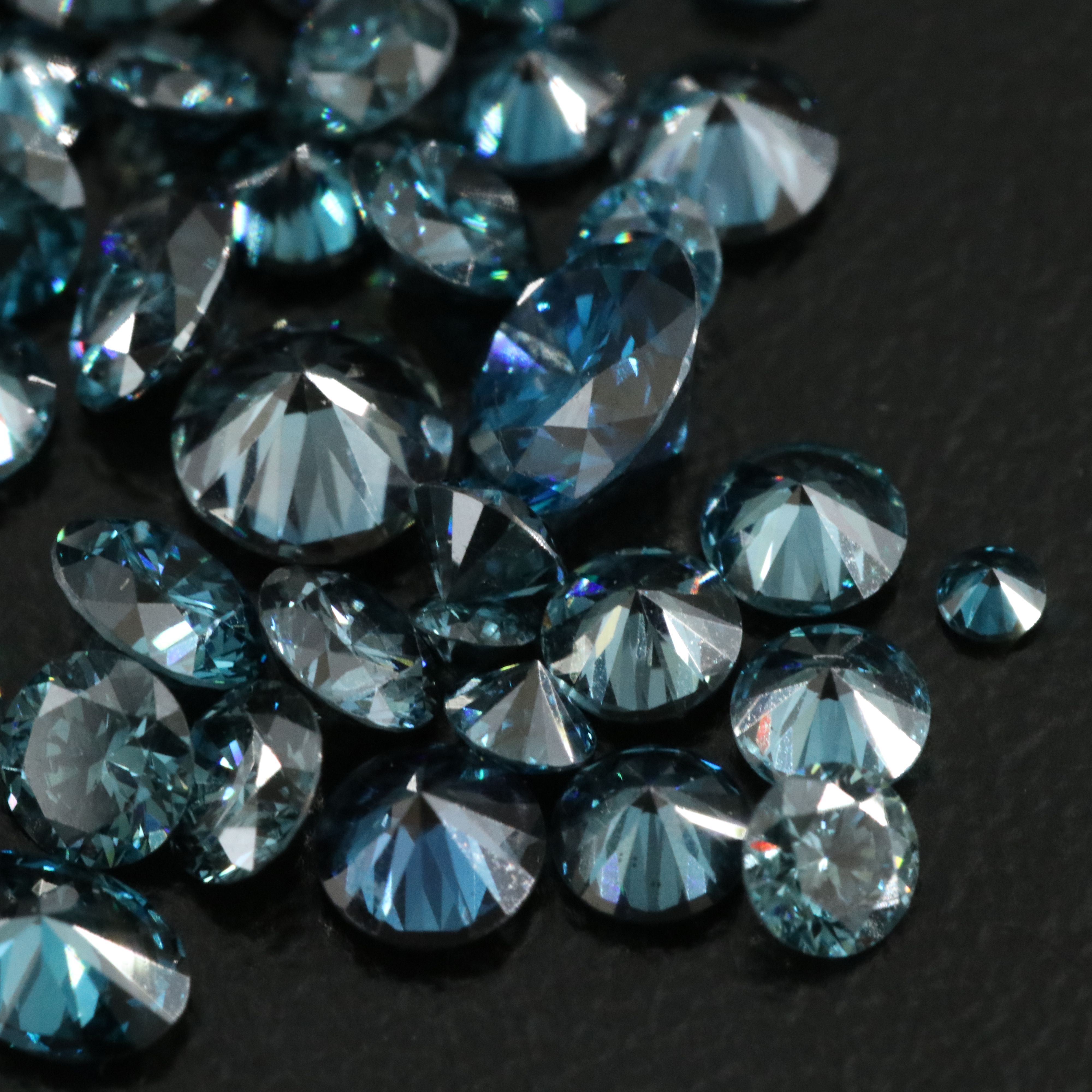 Loose 7.23 CTW Fancy Blue Lab Grown Diamond Lot