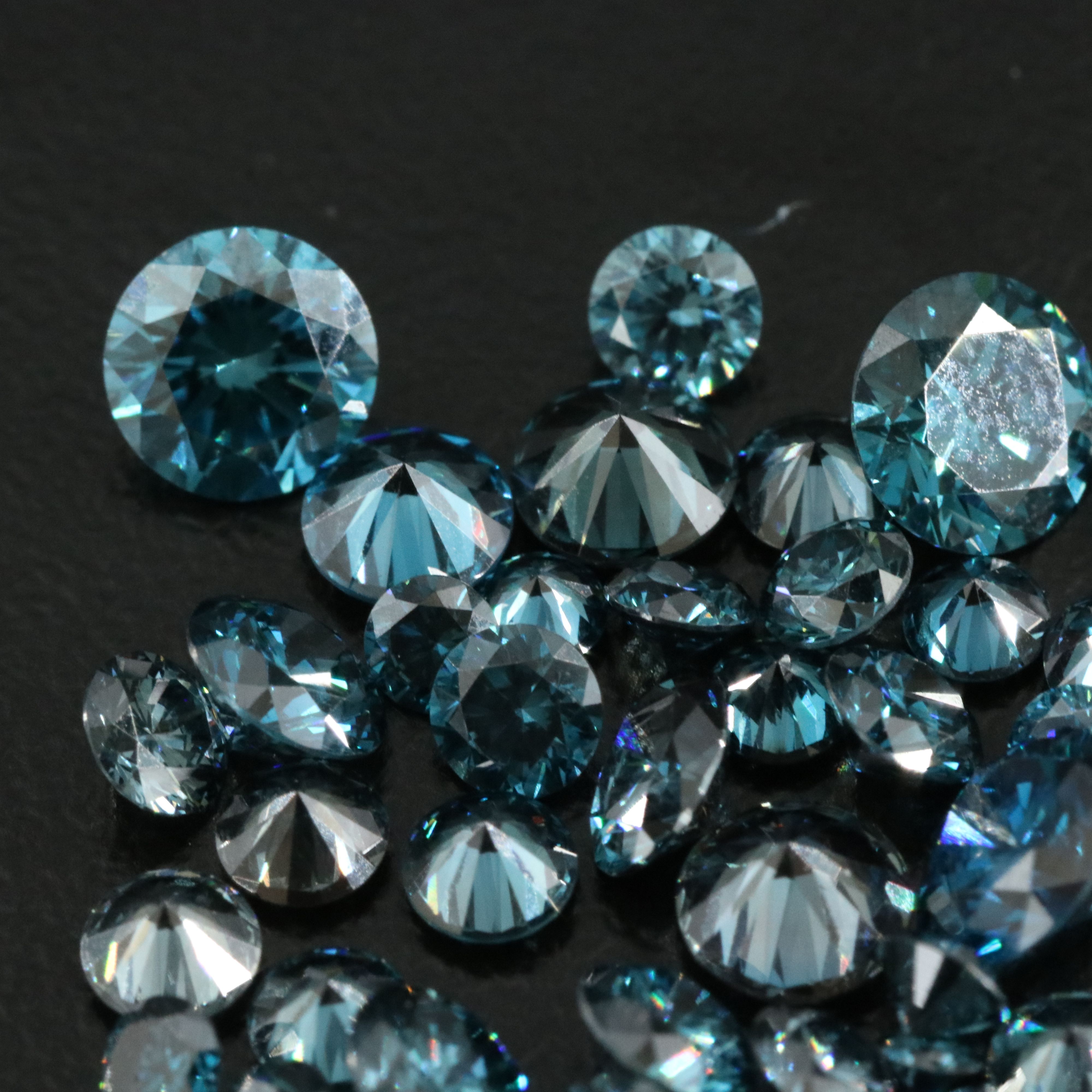 Loose 7.23 CTW Fancy Blue Lab Grown Diamond Lot
