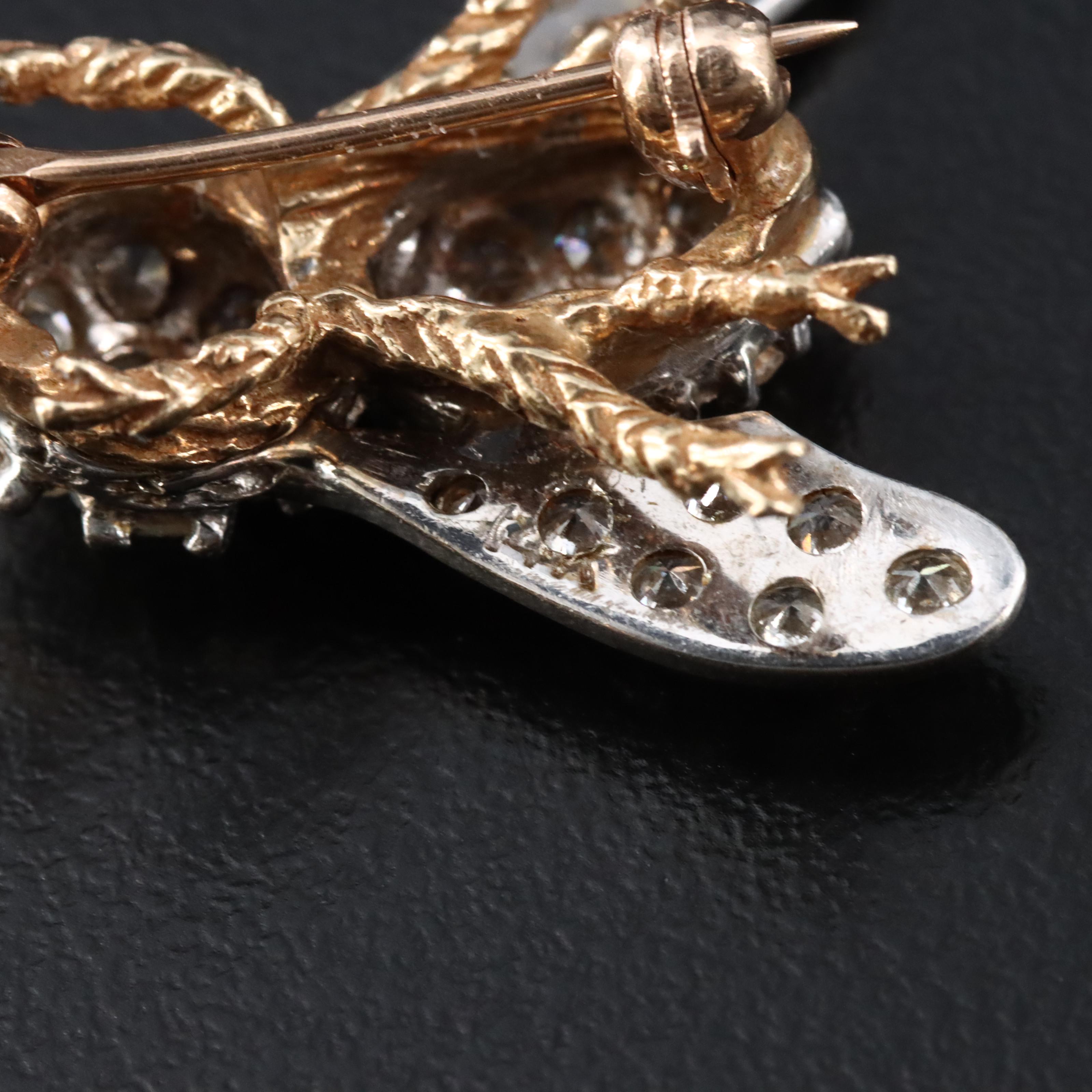 14K 1.02 CTW Diamond Bee Pin