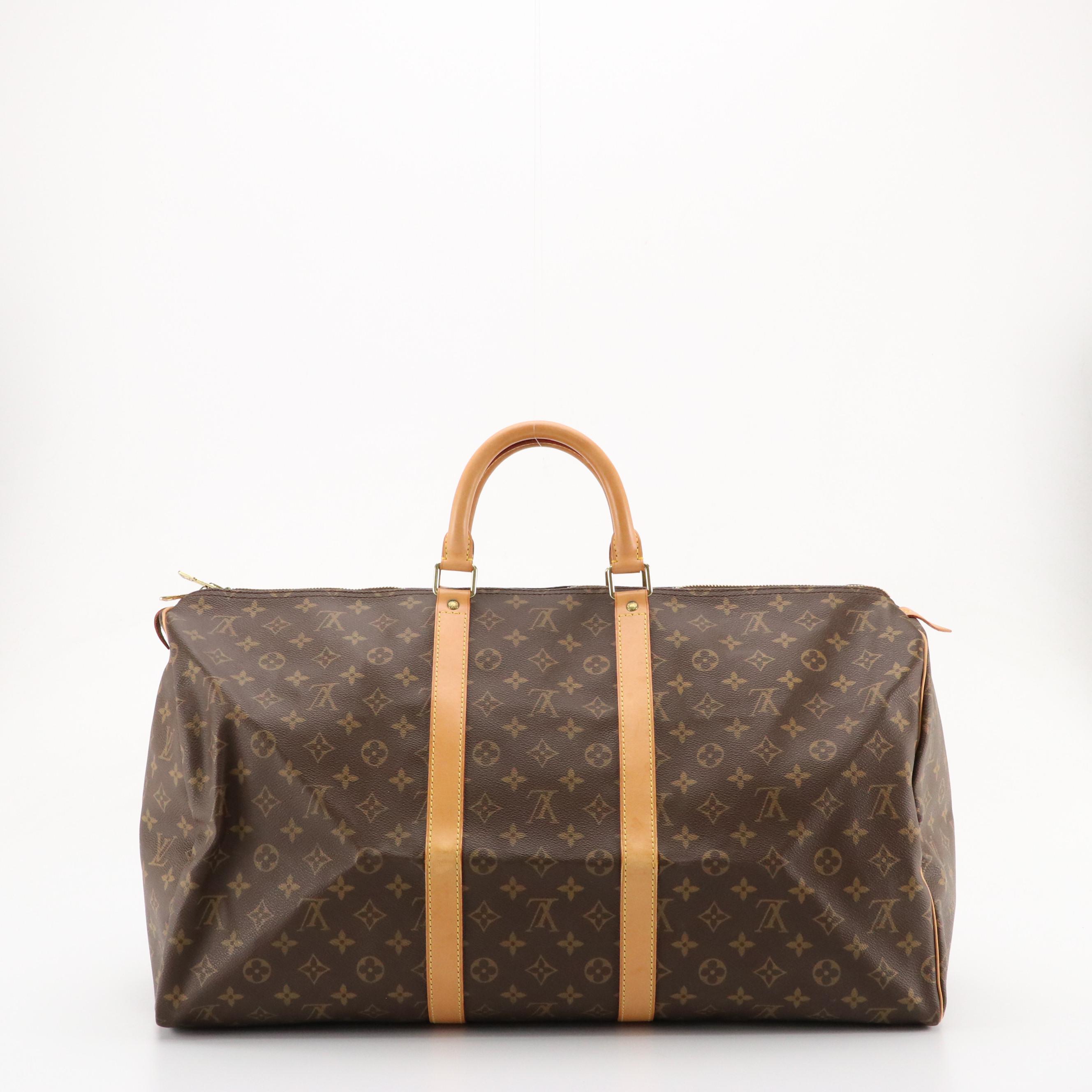 Louis Vuitton Keepall Bandoulière 55 in Monogram Canvas and Vachetta Leather