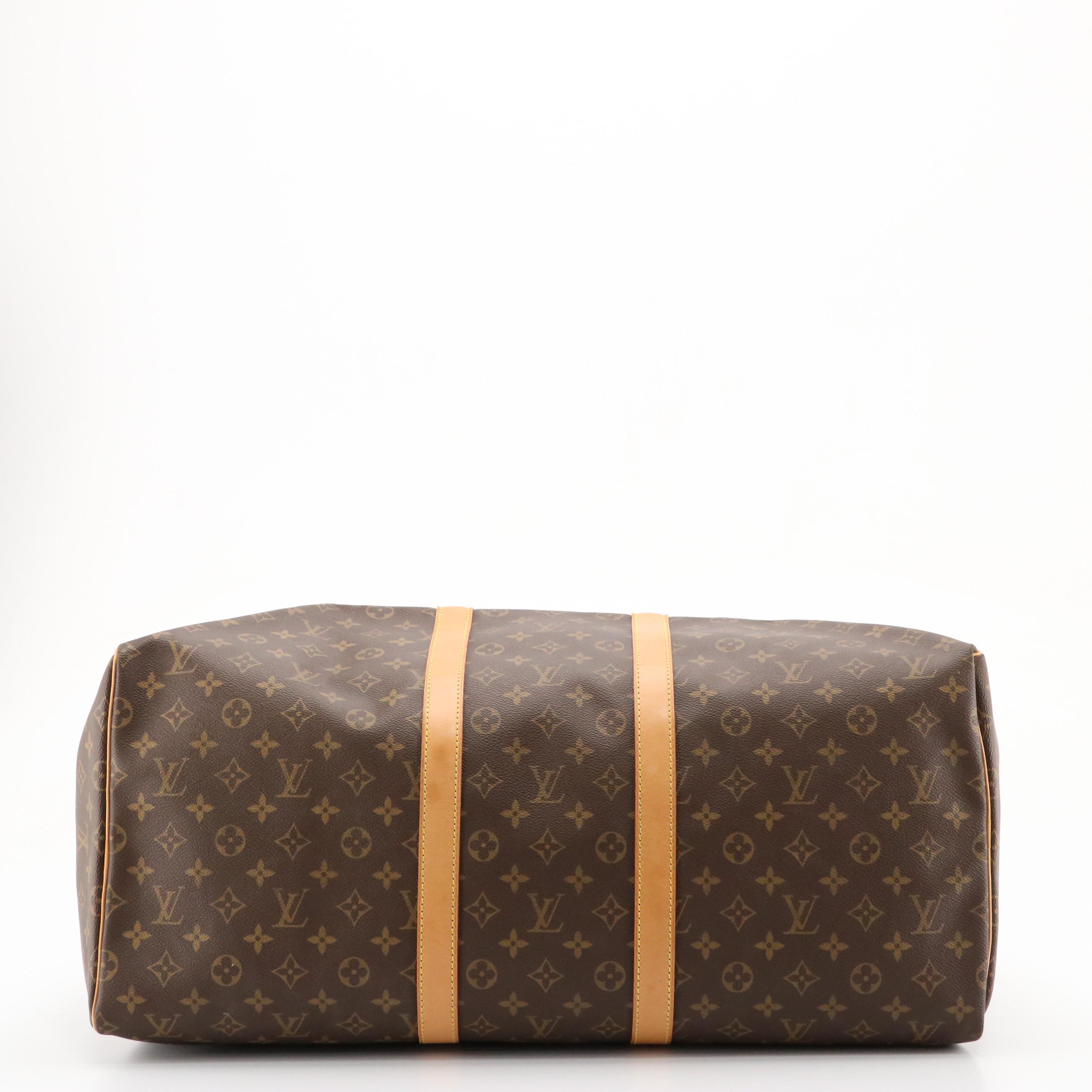 Louis Vuitton Keepall Bandoulière 55 in Monogram Canvas and Vachetta Leather