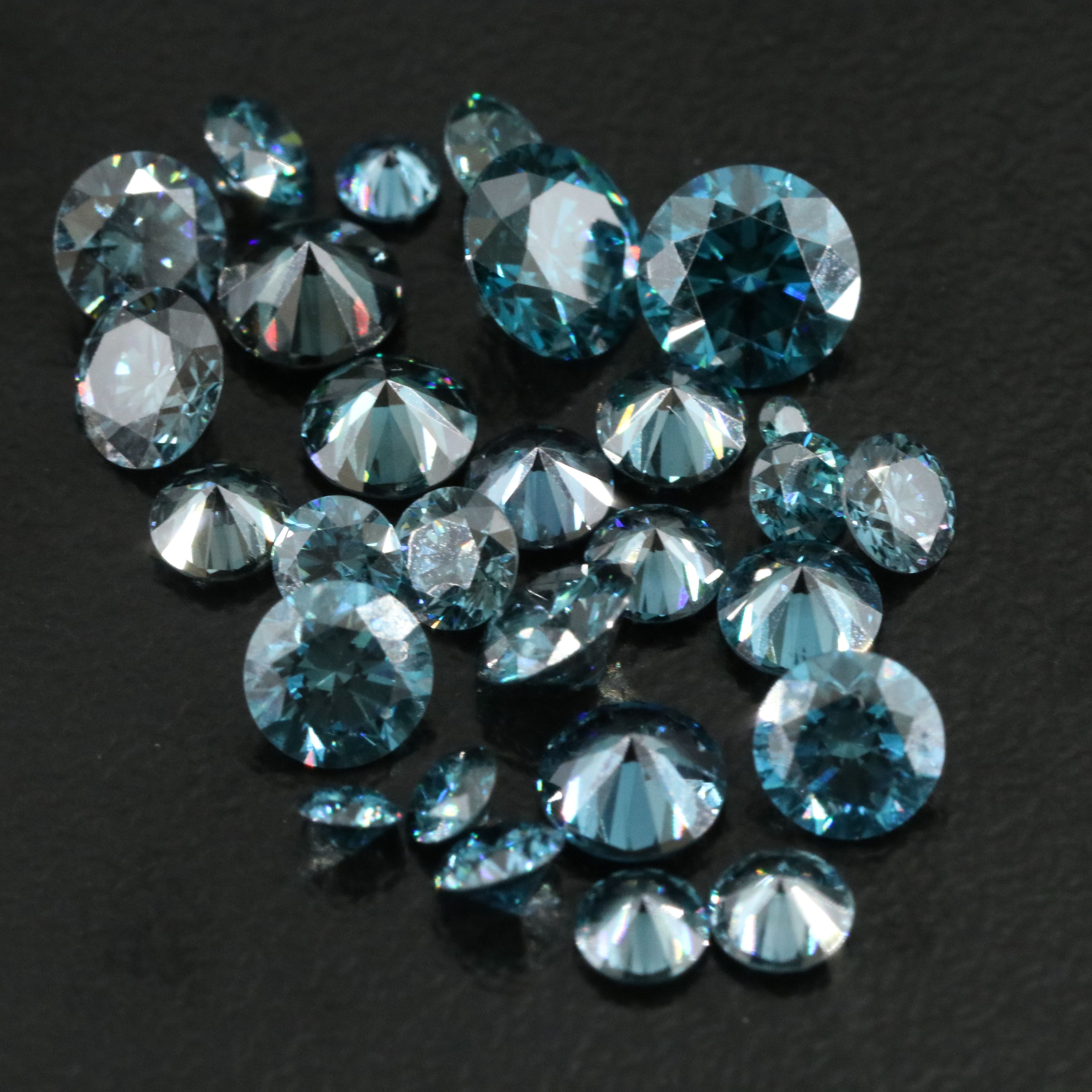 Loose 5.57 CTW Fancy Blue Lab Grown Diamond Lot