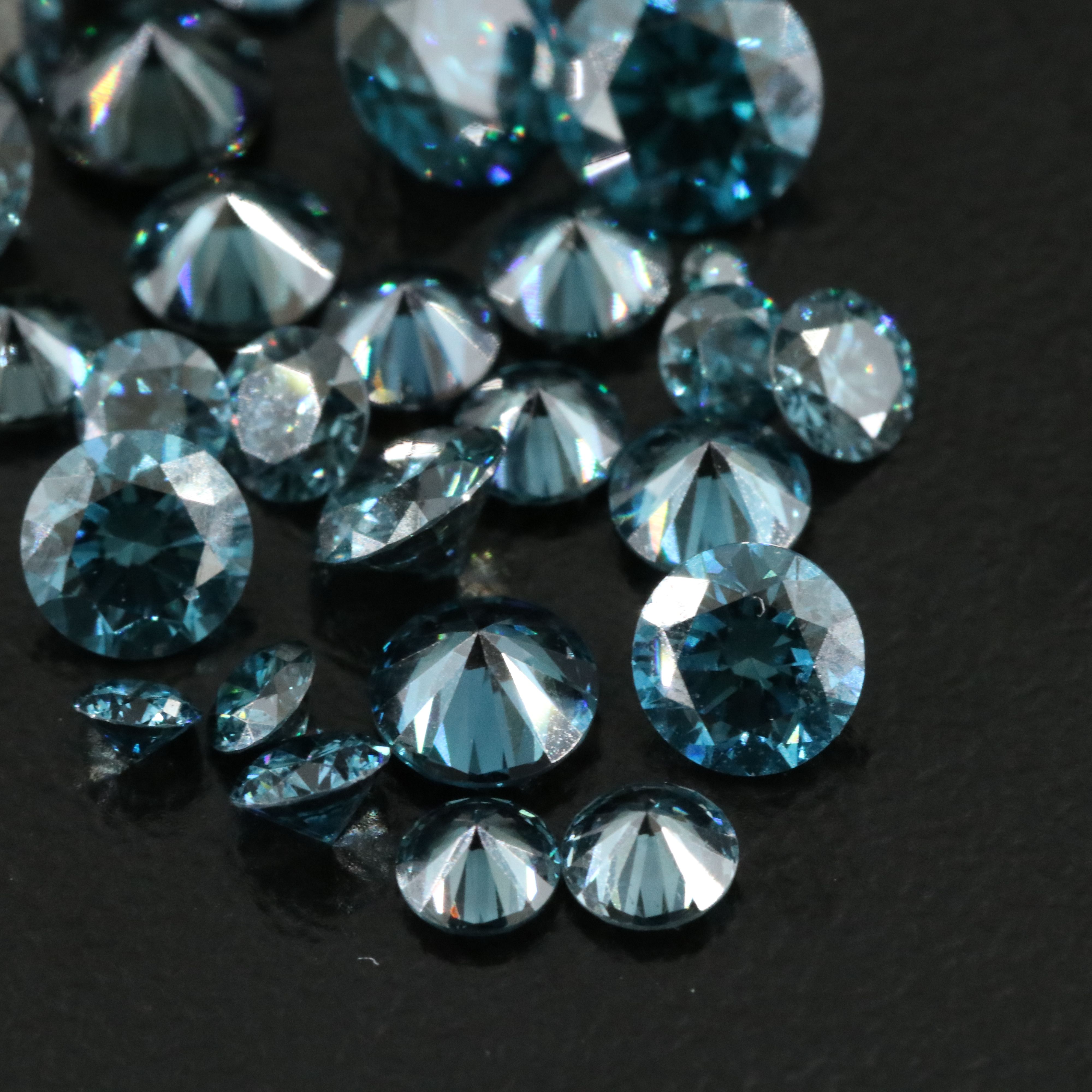 Loose 5.57 CTW Fancy Blue Lab Grown Diamond Lot