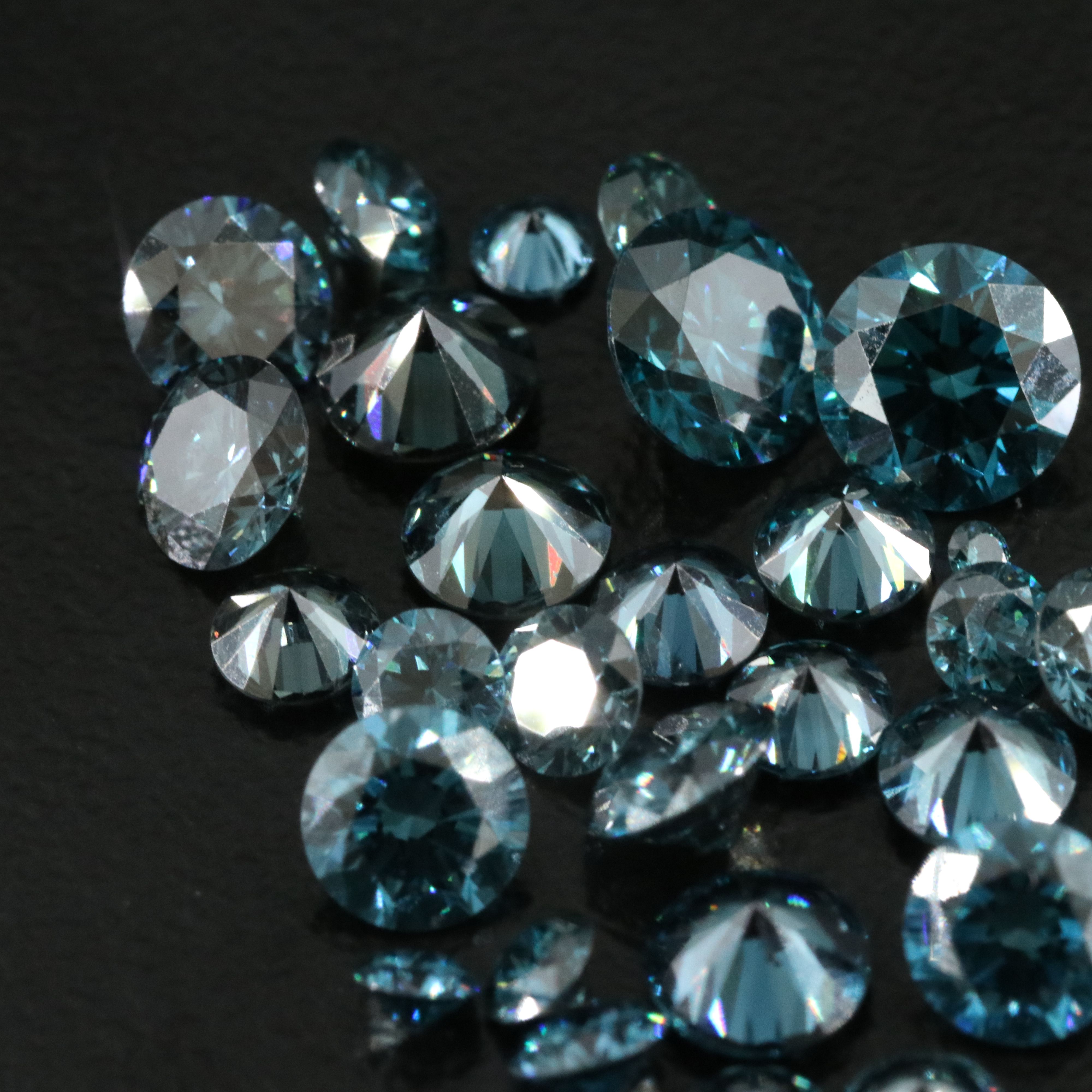 Loose 5.57 CTW Fancy Blue Lab Grown Diamond Lot