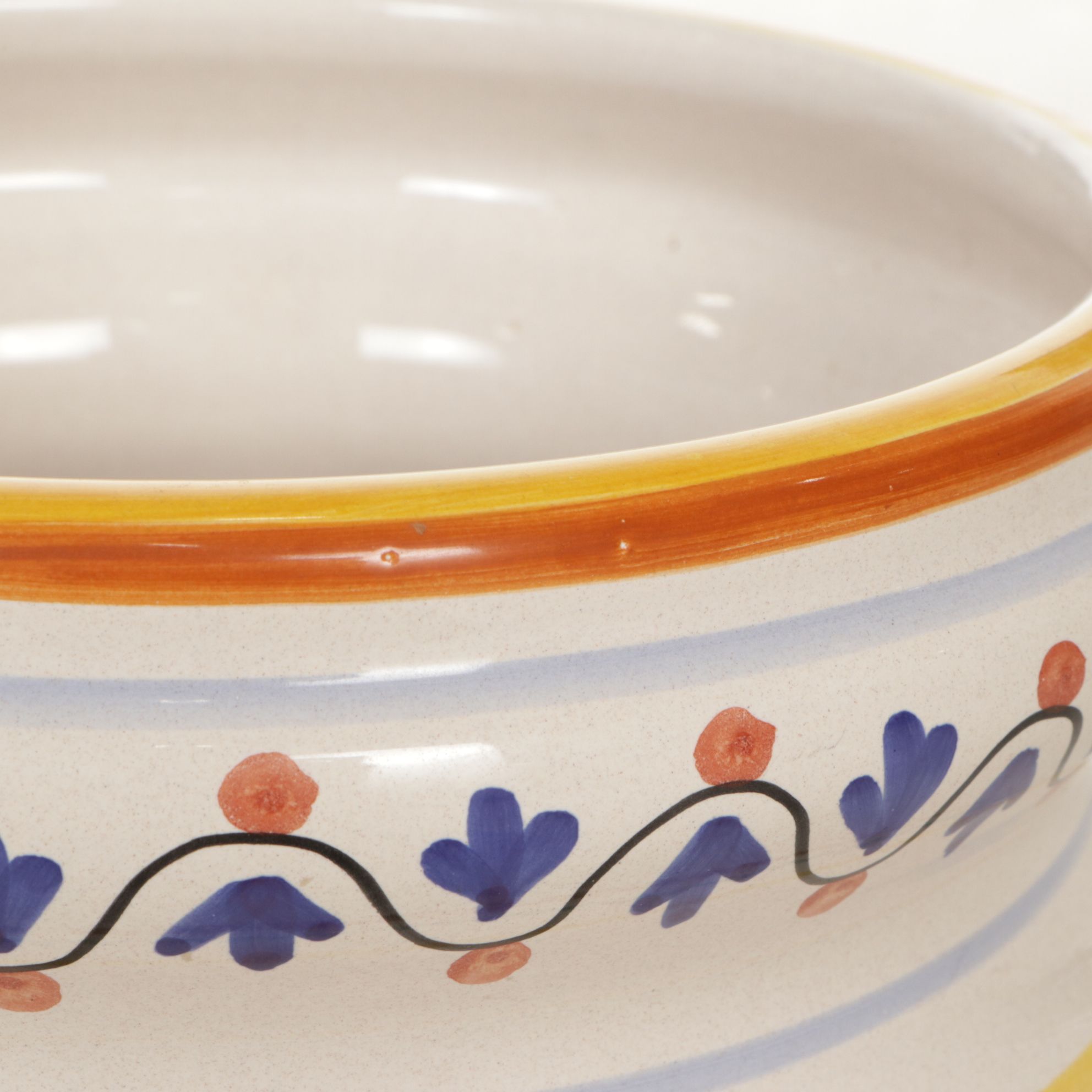 Italian Deruta "Ricco" Faience Umbrella Stand Floor Vase