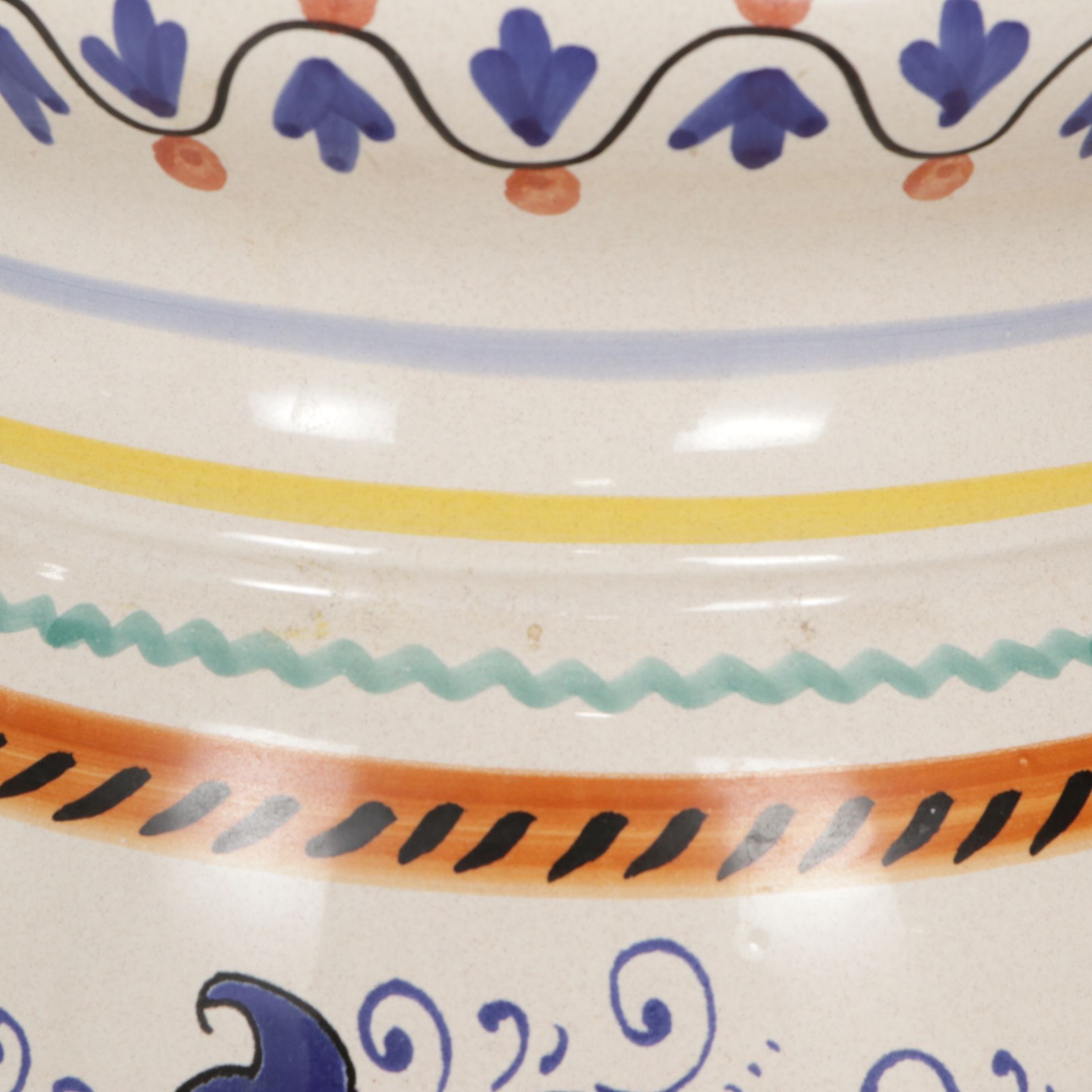 Italian Deruta "Ricco" Faience Umbrella Stand Floor Vase