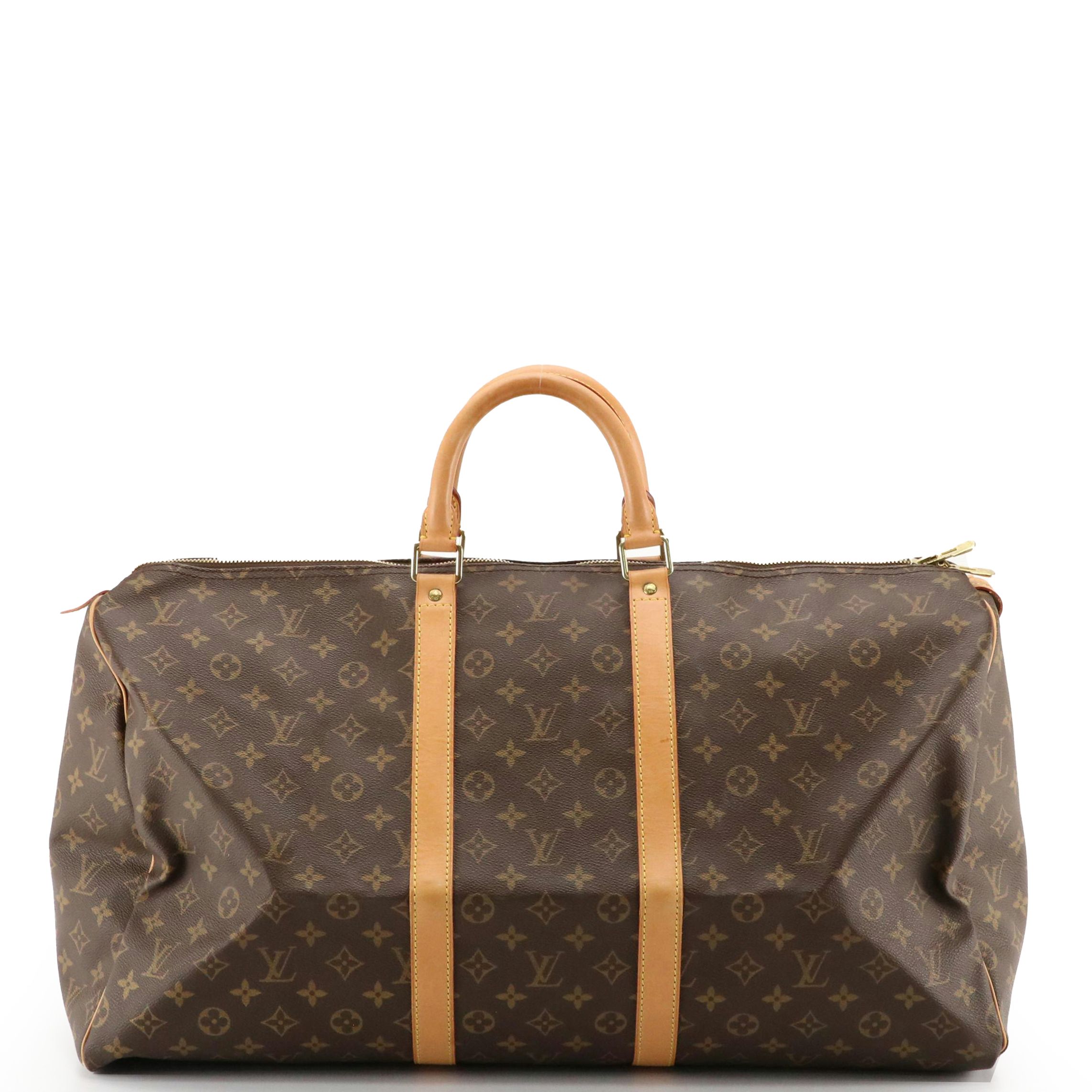 Louis Vuitton Keepall Bandoulière 55 in Monogram Canvas and Vachetta Leather