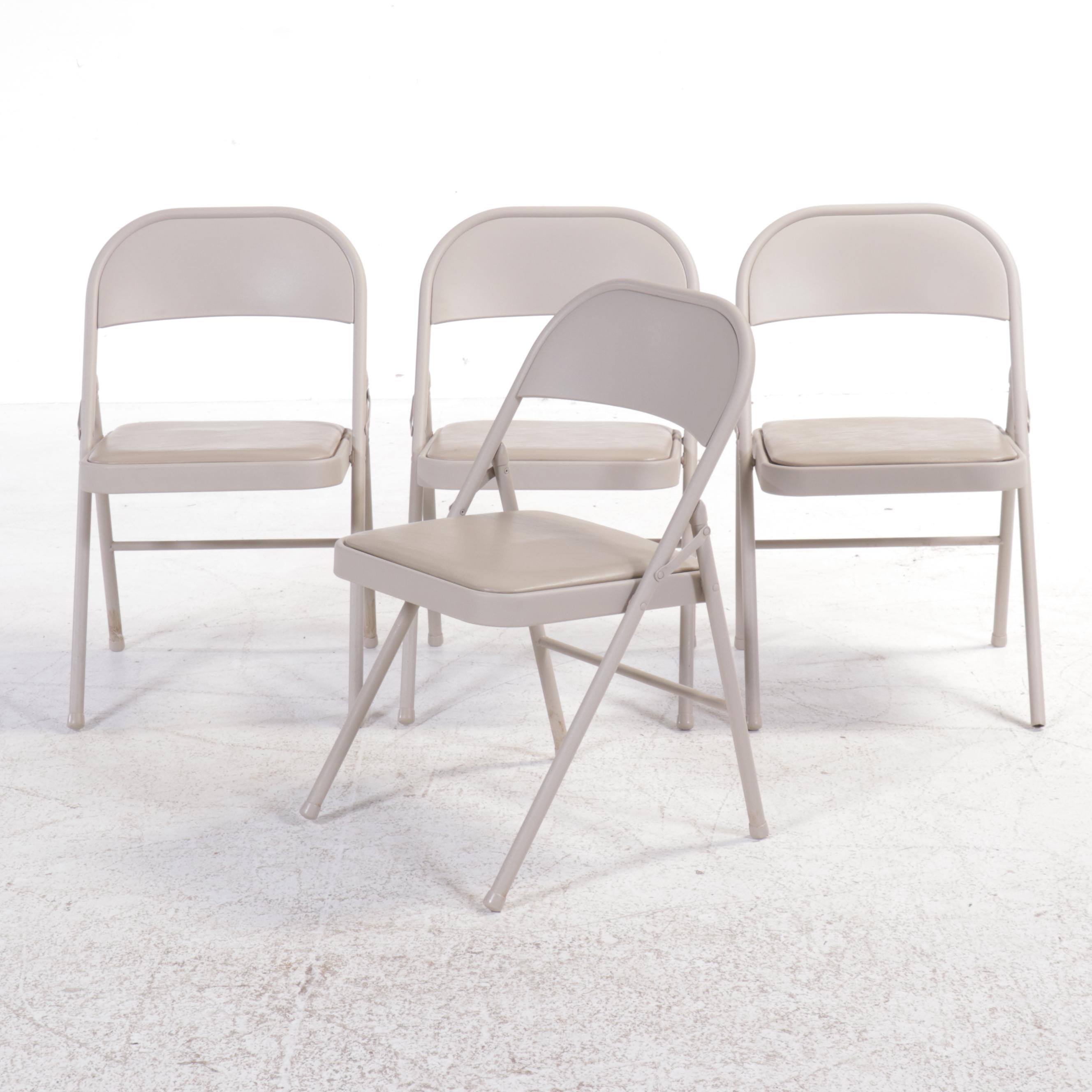 Samsonite Aluminum Folding Table and Four Chairs