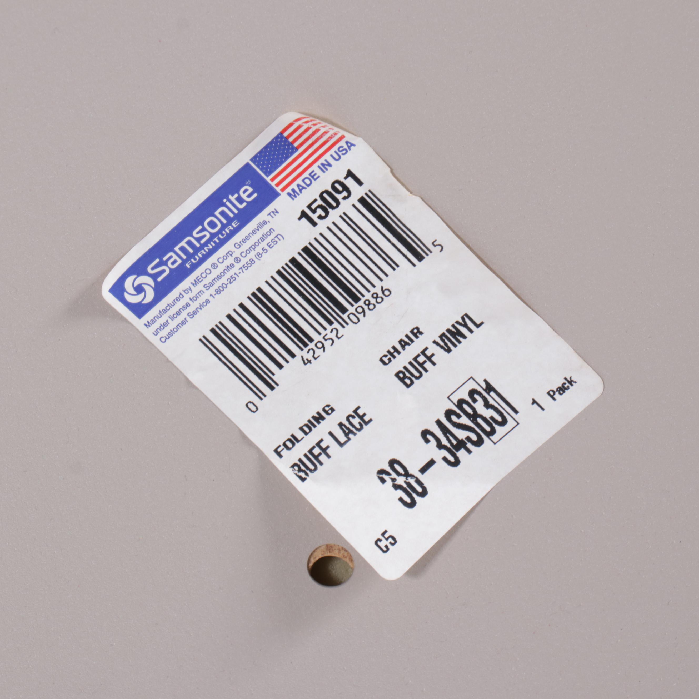 Samsonite Aluminum Folding Table and Four Chairs