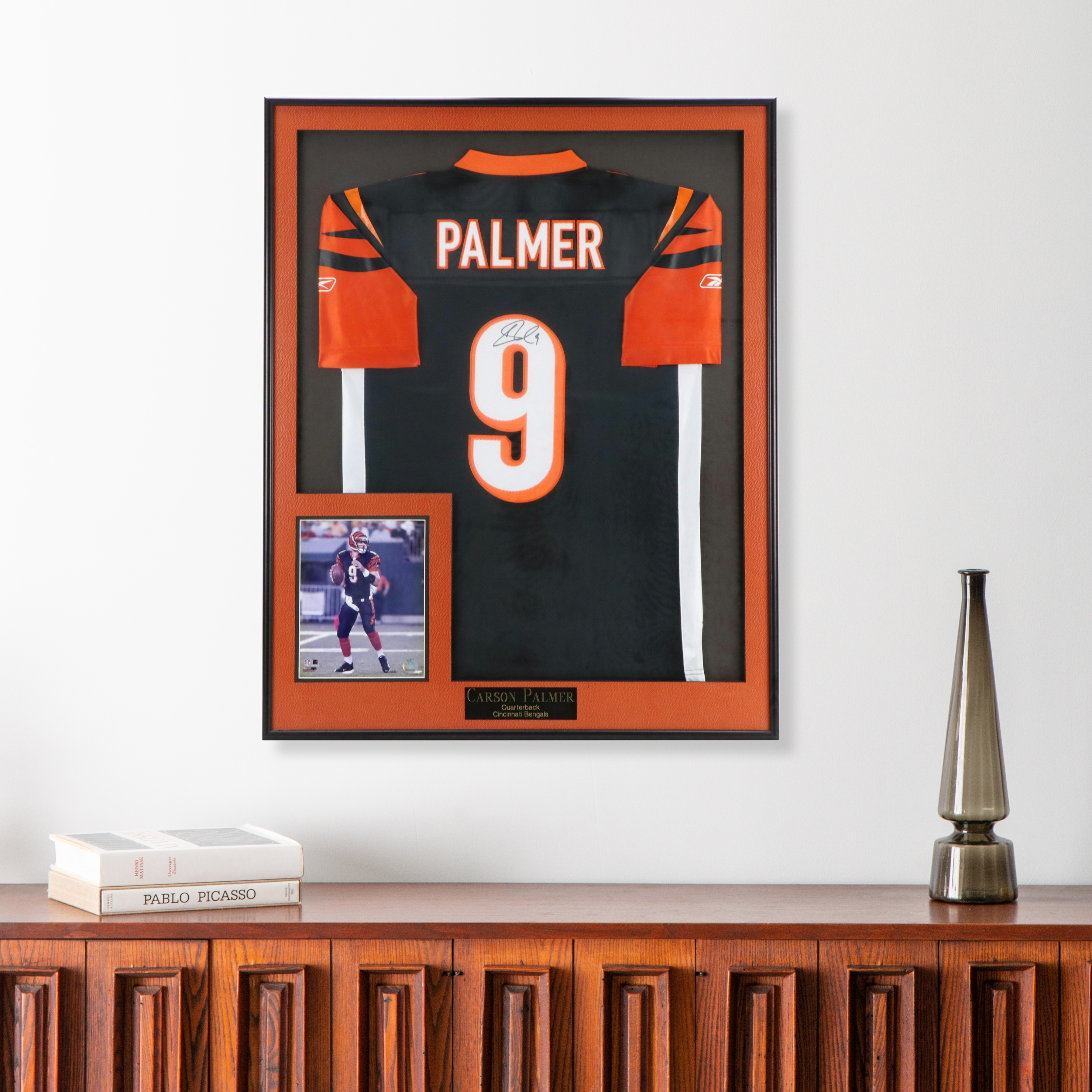 Carson Palmer Signed Cincinnati Bengals Reebok Football Jersey in Matted Display