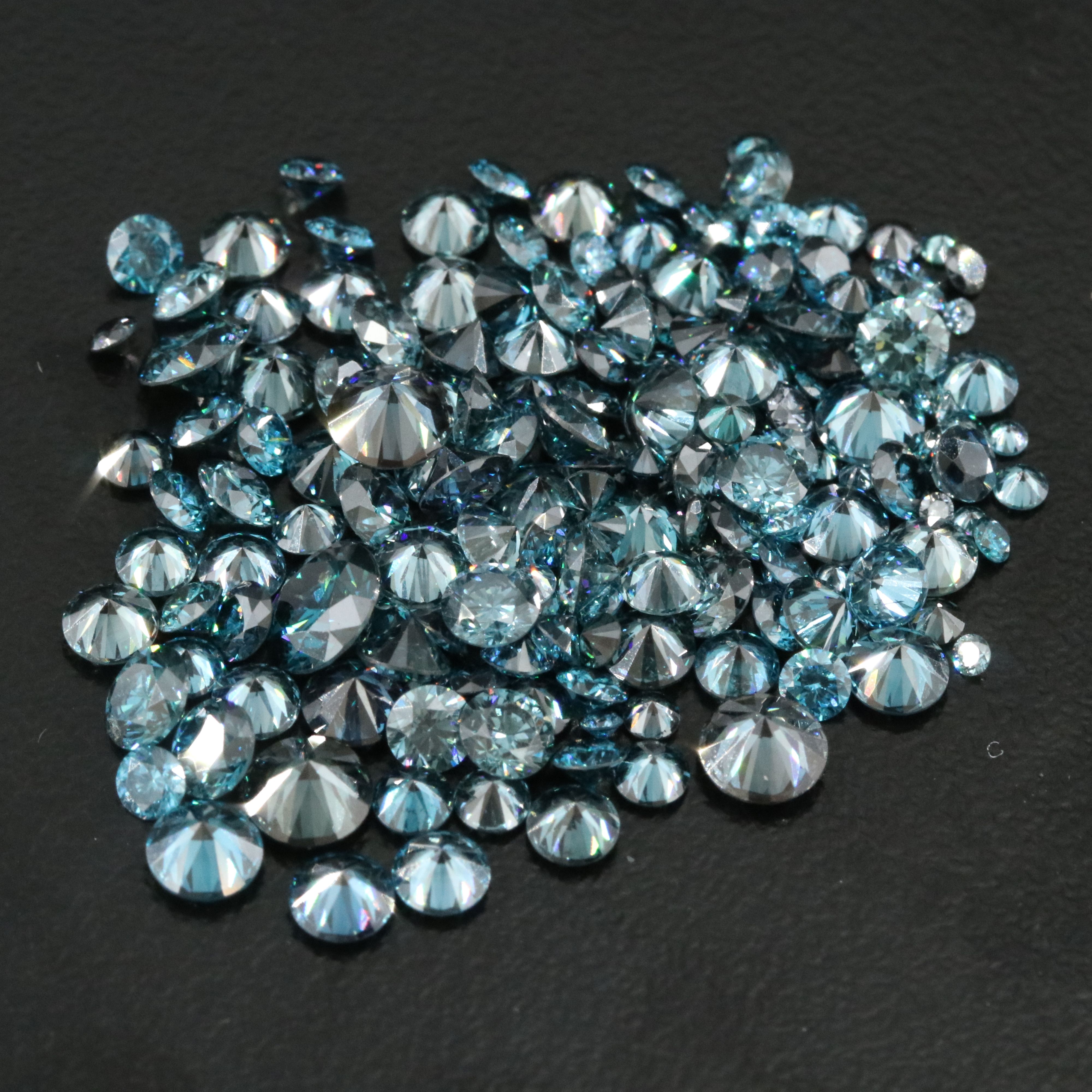 Loose 14.47 CTW Fancy Blue Lab Grown Diamond Lot