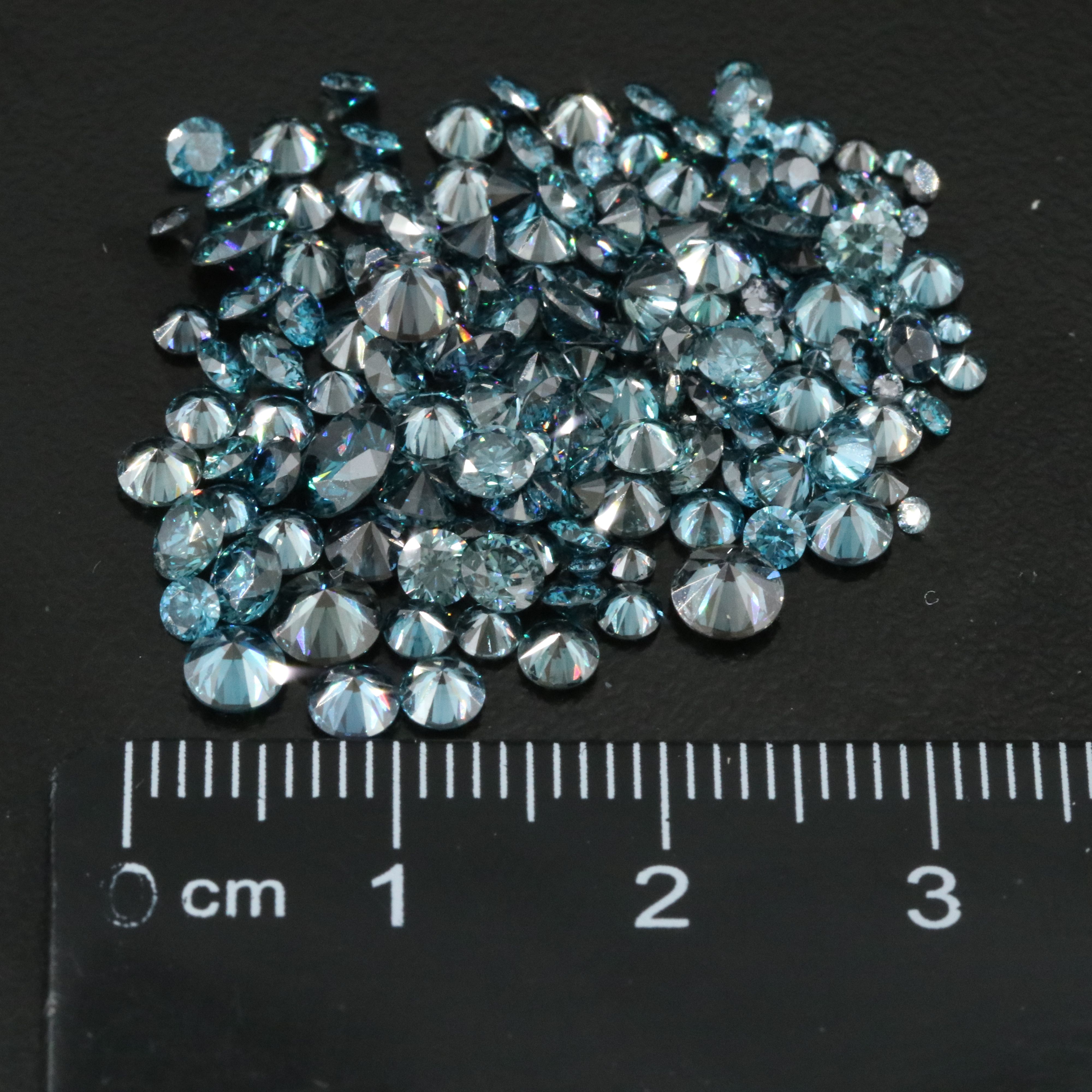 Loose 14.47 CTW Fancy Blue Lab Grown Diamond Lot