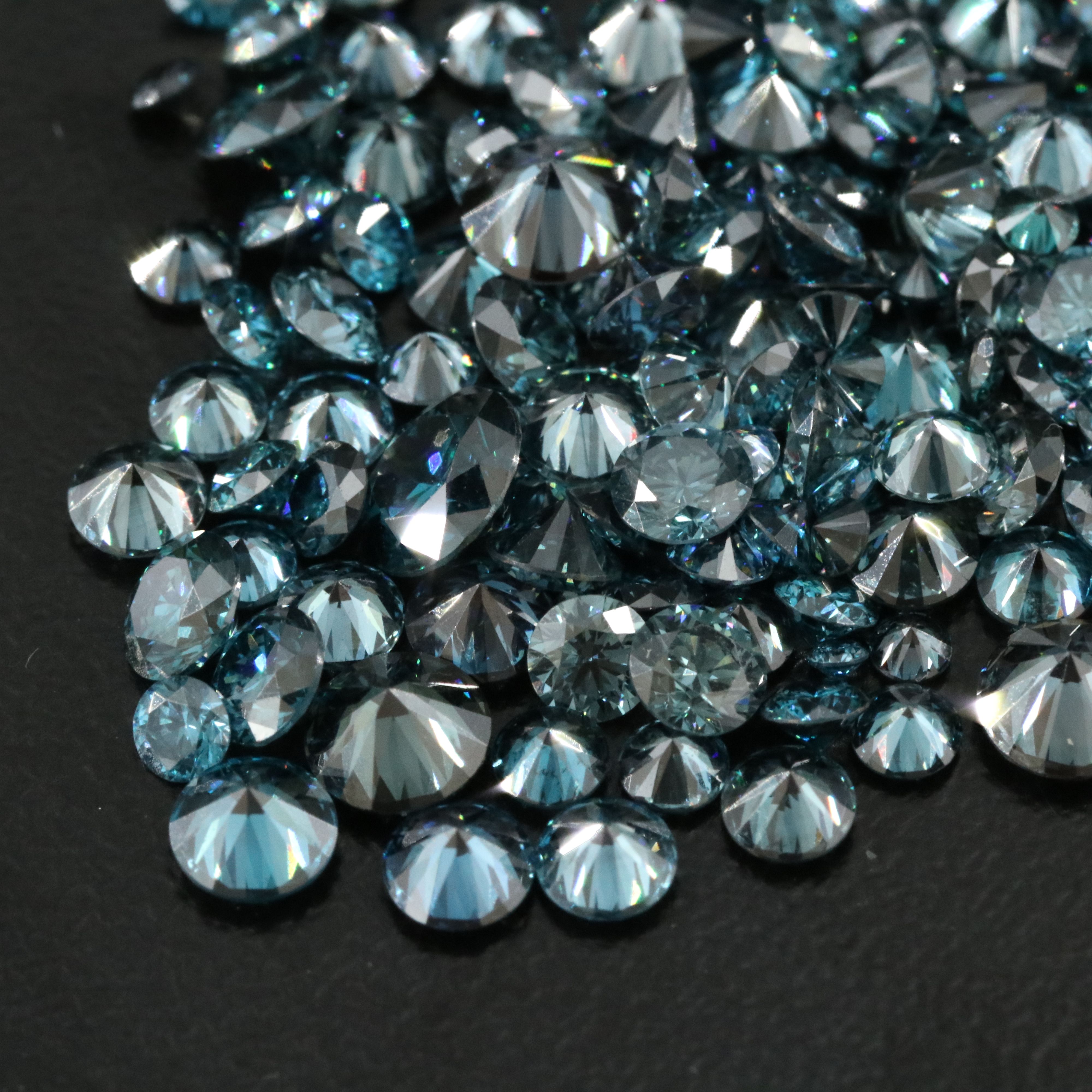 Loose 14.47 CTW Fancy Blue Lab Grown Diamond Lot