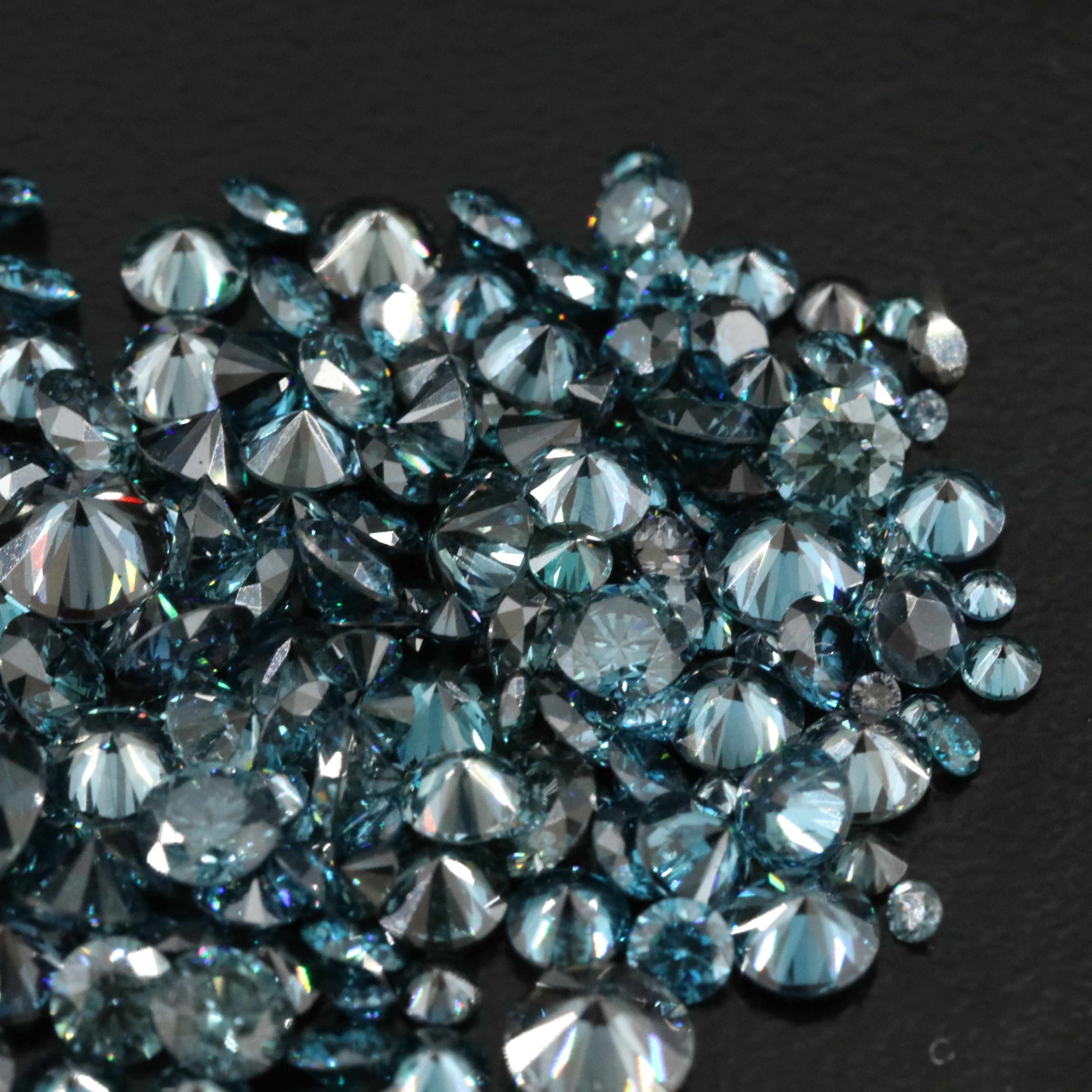 Loose 14.47 CTW Fancy Blue Lab Grown Diamond Lot