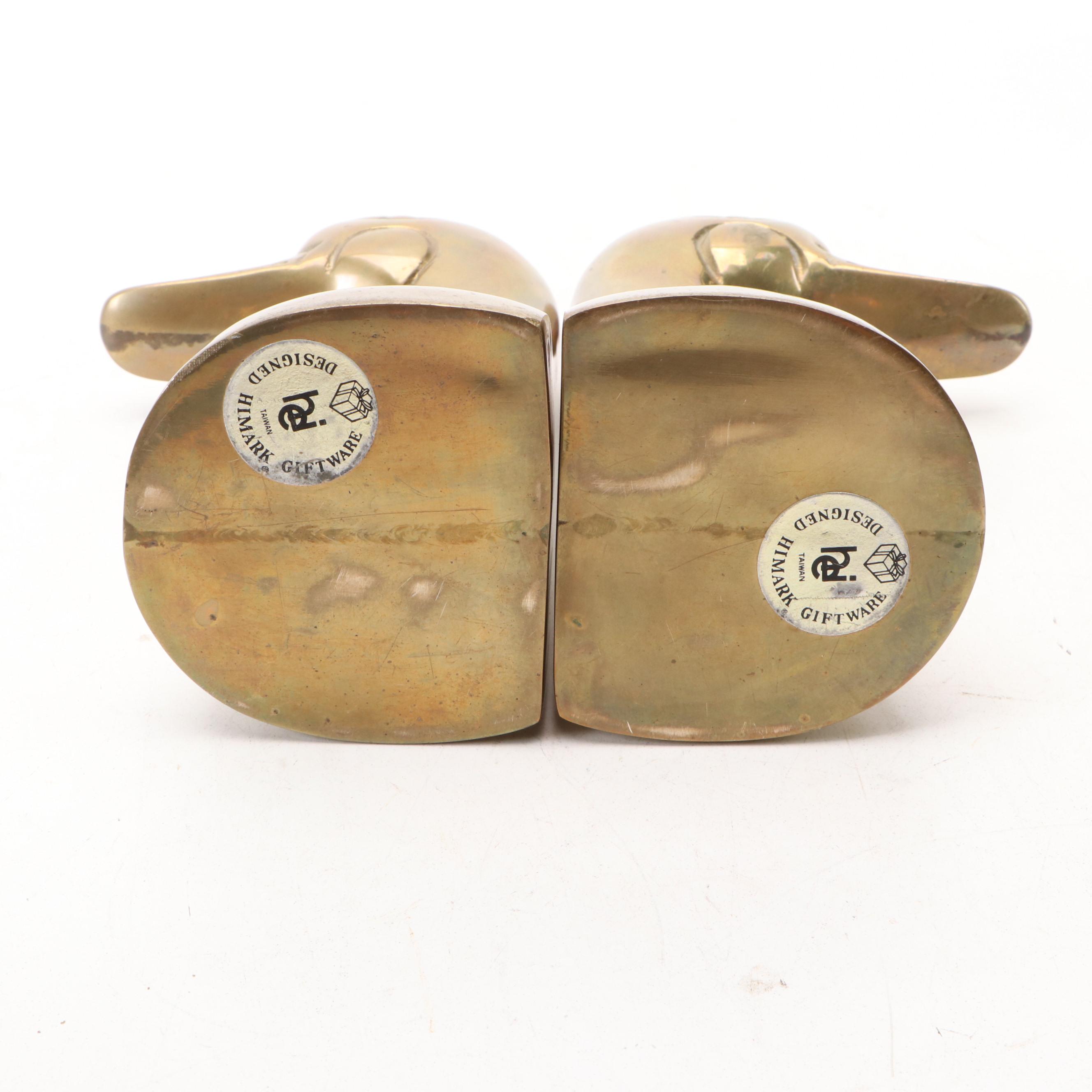 Handcrafted "Green Wing Teal" Duck Decoy with Brass Duck Office Accessories