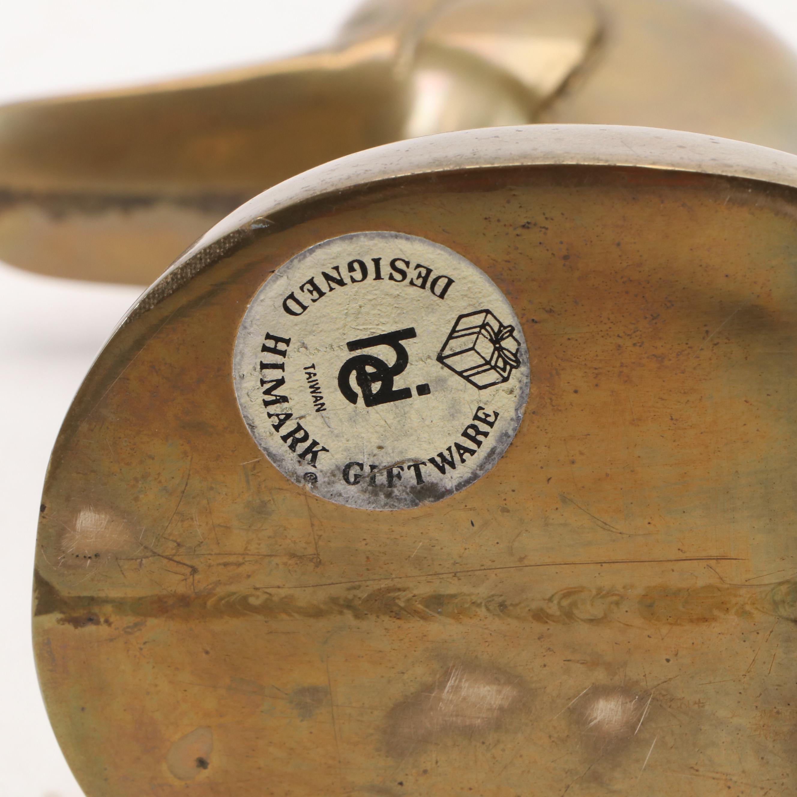 Handcrafted "Green Wing Teal" Duck Decoy with Brass Duck Office Accessories