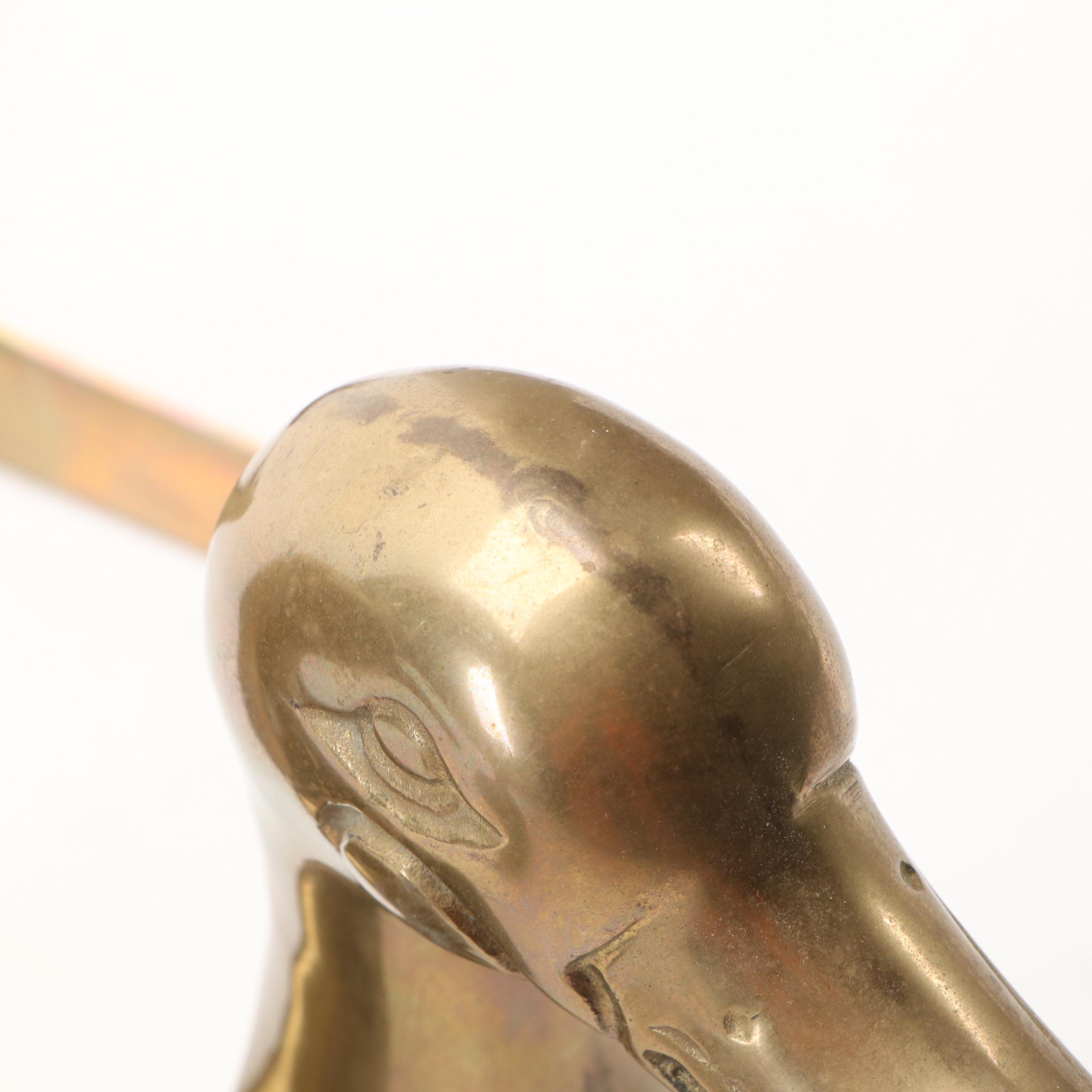 Handcrafted "Green Wing Teal" Duck Decoy with Brass Duck Office Accessories