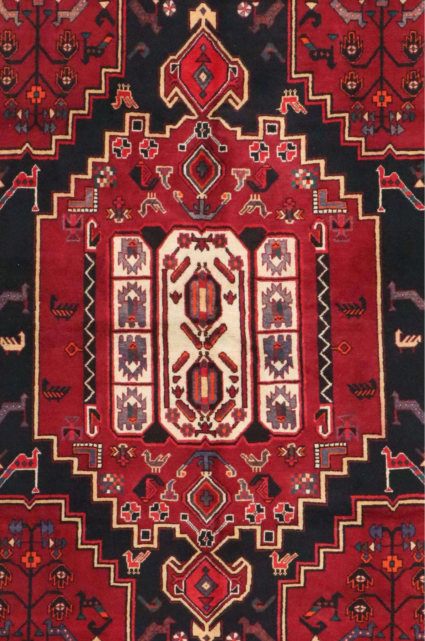 5' x 6'11 Hand-Knotted Persian Tuyserkan Area Rug